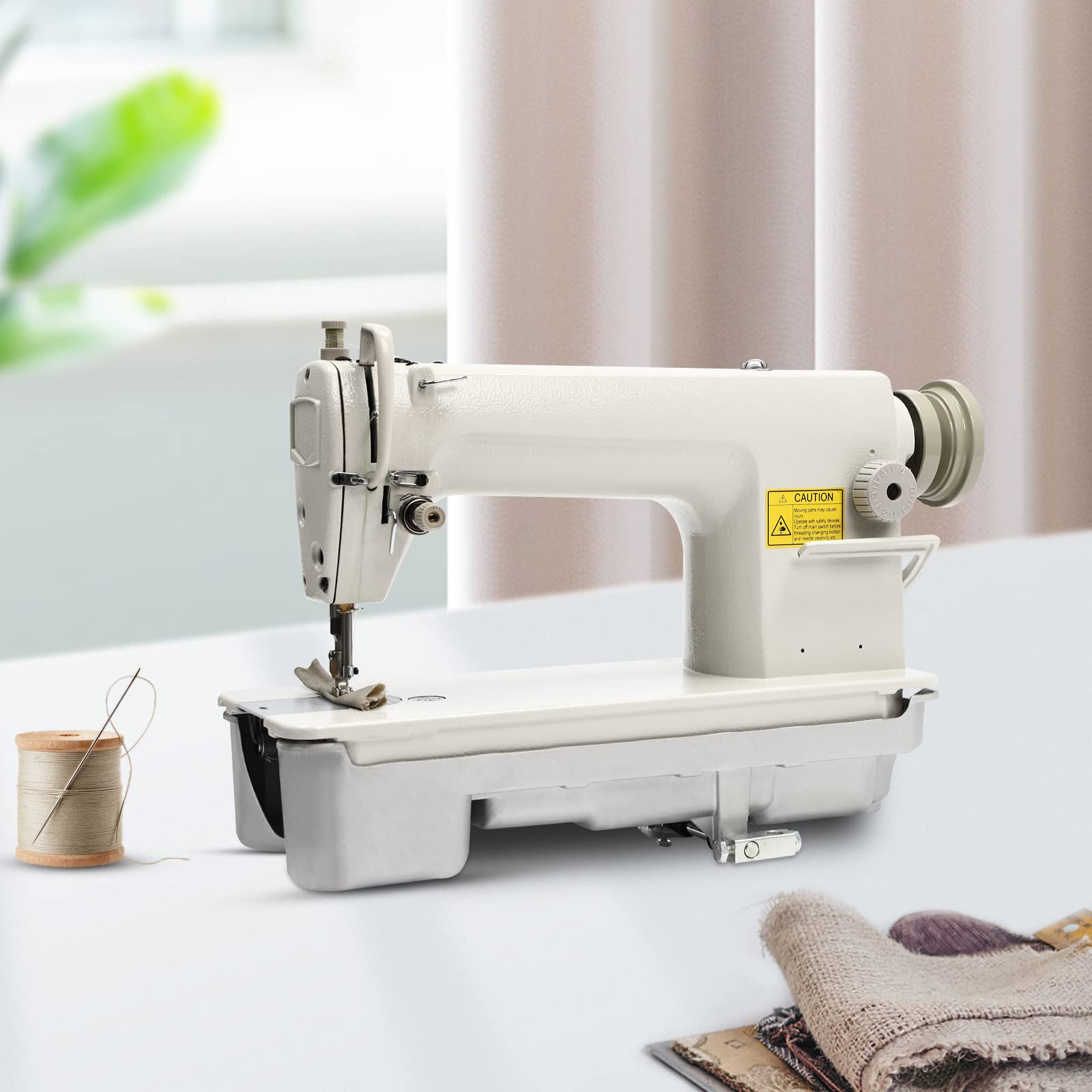 Industrial Heavy Duty Sewing Machine | High-Speed Commercial Straight Stitch Flatbed Sewing Machine for Leather, Canvas, Rubber - Perfect for Shoes, Boots, Bags & Doll Making (8700 Machine Head) | Ideal for Professional Tailoring, Upholstery & DIY Craft Projects