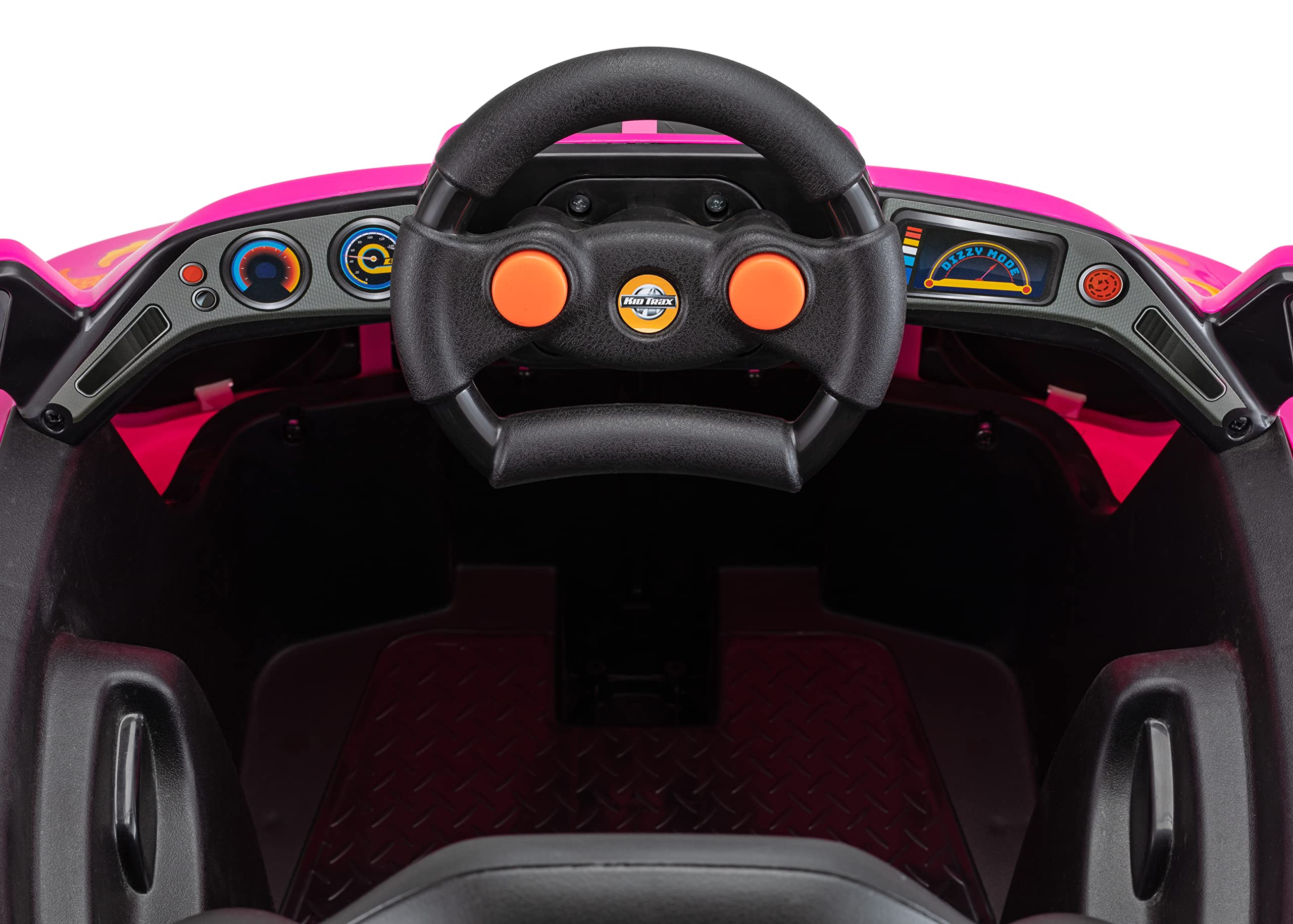 Kid Trax Dizzy Racers 6V Ride On Car for Toddlers - 360° Spinning Electric Toy Car with Big Wheels, Indoor & Outdoor Play - Pink Ride-On Vehicle for Boys & Girls Ages 2-5 (66 lbs Weight Limit) - Perfect for Birthday Gifts, Backyard Fun, and Preschool Playtime