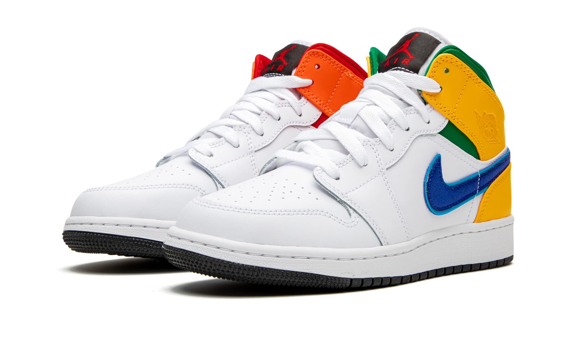 Jordan Youth Air 1 Mid (GS) Basketball Shoes - Three Peat 554725-128 - Size [X-Y] for Kids' Sports & Casual Wear