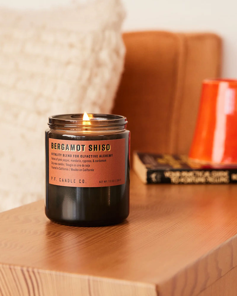 Bergamot Shiso Alchemy Soy Candle (7.2oz) - Natural Aromatherapy for Relaxation & Stress Relief - Perfect for Home, Office & Spa Decor