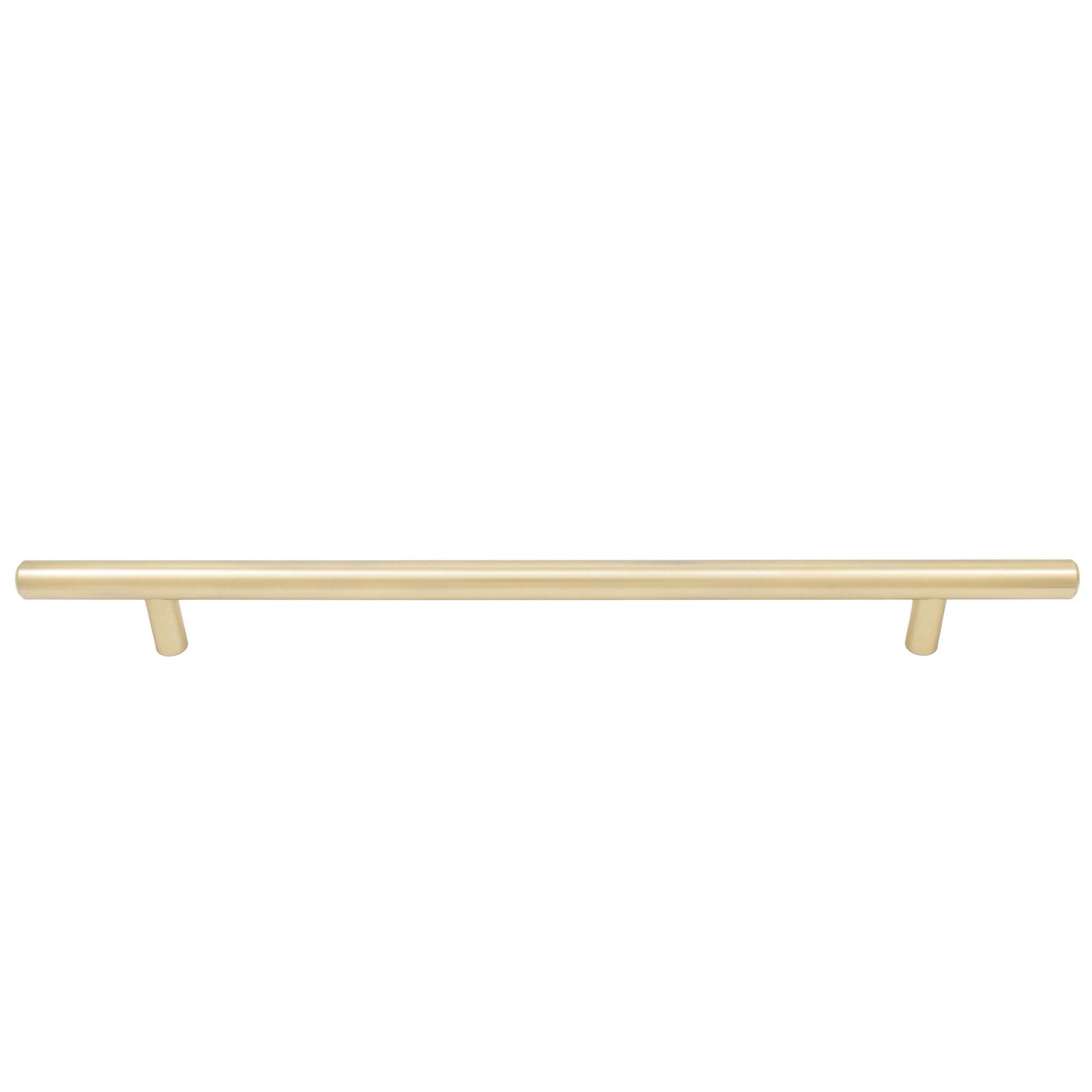Stone Harbor Hardware Bar Cabinet Pull - 224mm Center to Center, 304mm Overall Length, Satin Brass Finish - Perfect for Kitchen Cabinets, Bathroom Vanities & Furniture Drawers
