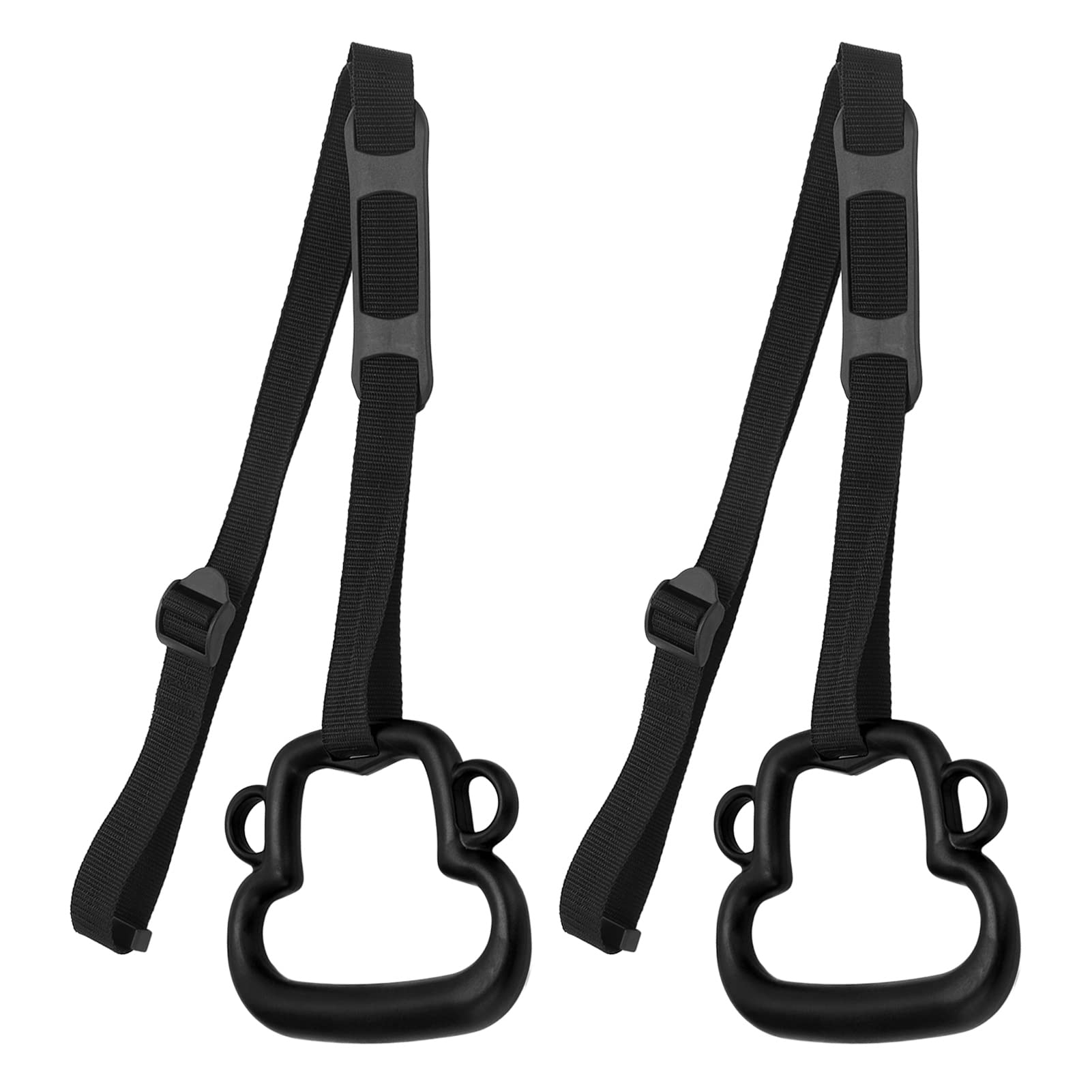 Kids Gymnastic Rings - 1 Pair 80cm/31.5in ABS Pull Up Rings with 331lb Capacity for Indoor & Outdoor Training - Perfect for Home Gym, Playground, CrossFit, and Kids Physical Exercise (Black)