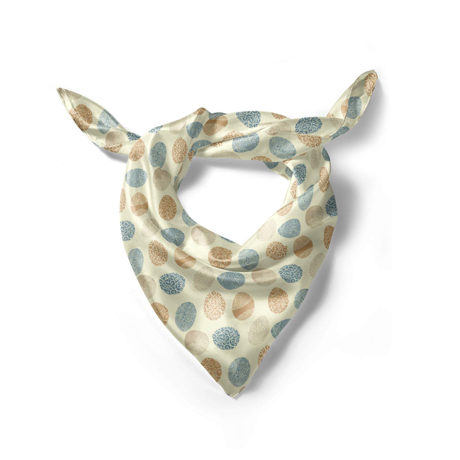 Ambesonne Easter Hair Scarf - Floral Print Head Wrap for Women, Spring & Summer Fashion Accessory, Perfect for Church, Brunch & Outdoor Events