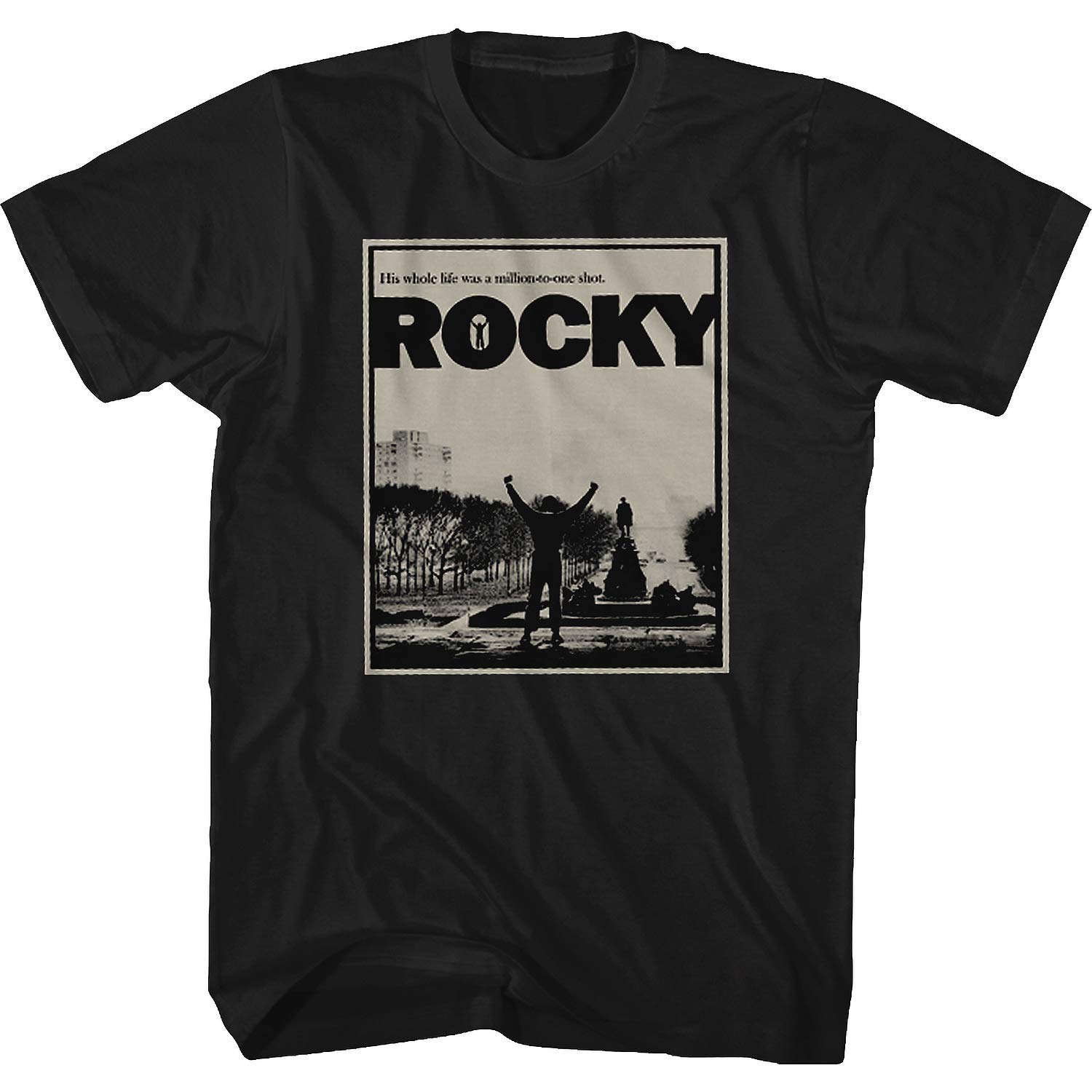 Rocky Balboa Million to One Shot T-Shirt - Motivational Movie Quote Apparel for Gym, Workouts & Boxing Fans
