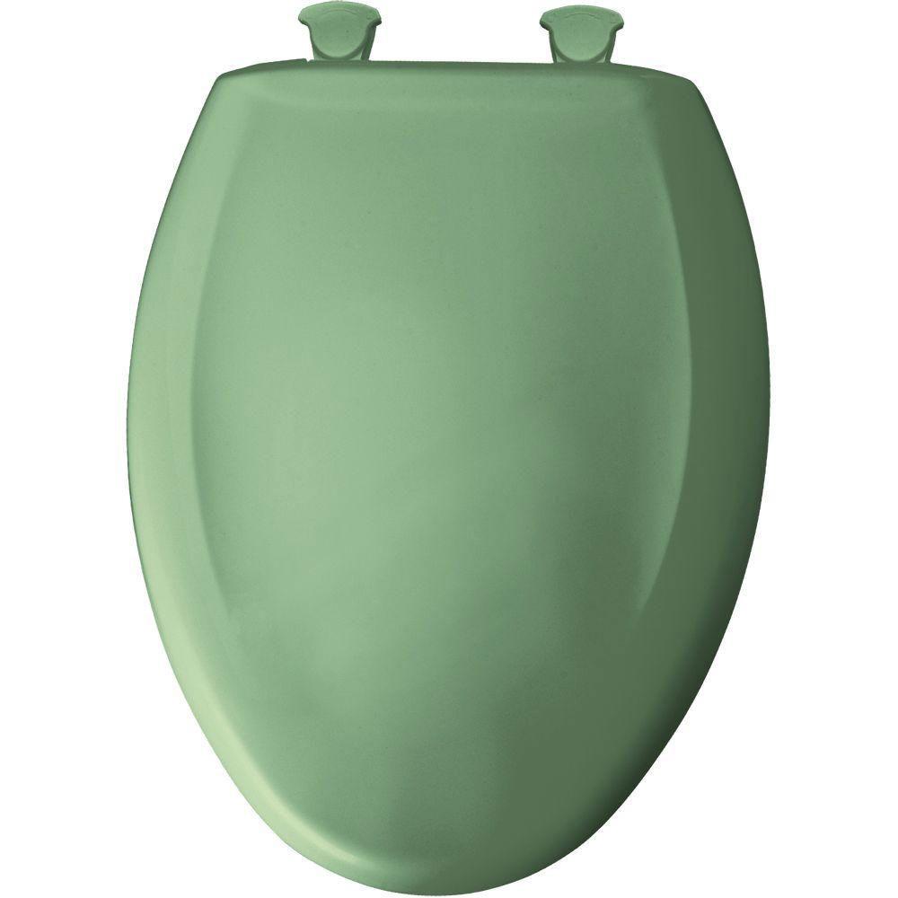 Bemis Slow Close STA TITE Elongated Closed Front Toilet Seat in Jade - 529751 - Durable & Quiet Toilet Seat for Bathroom Upgrade, Home & Commercial Use