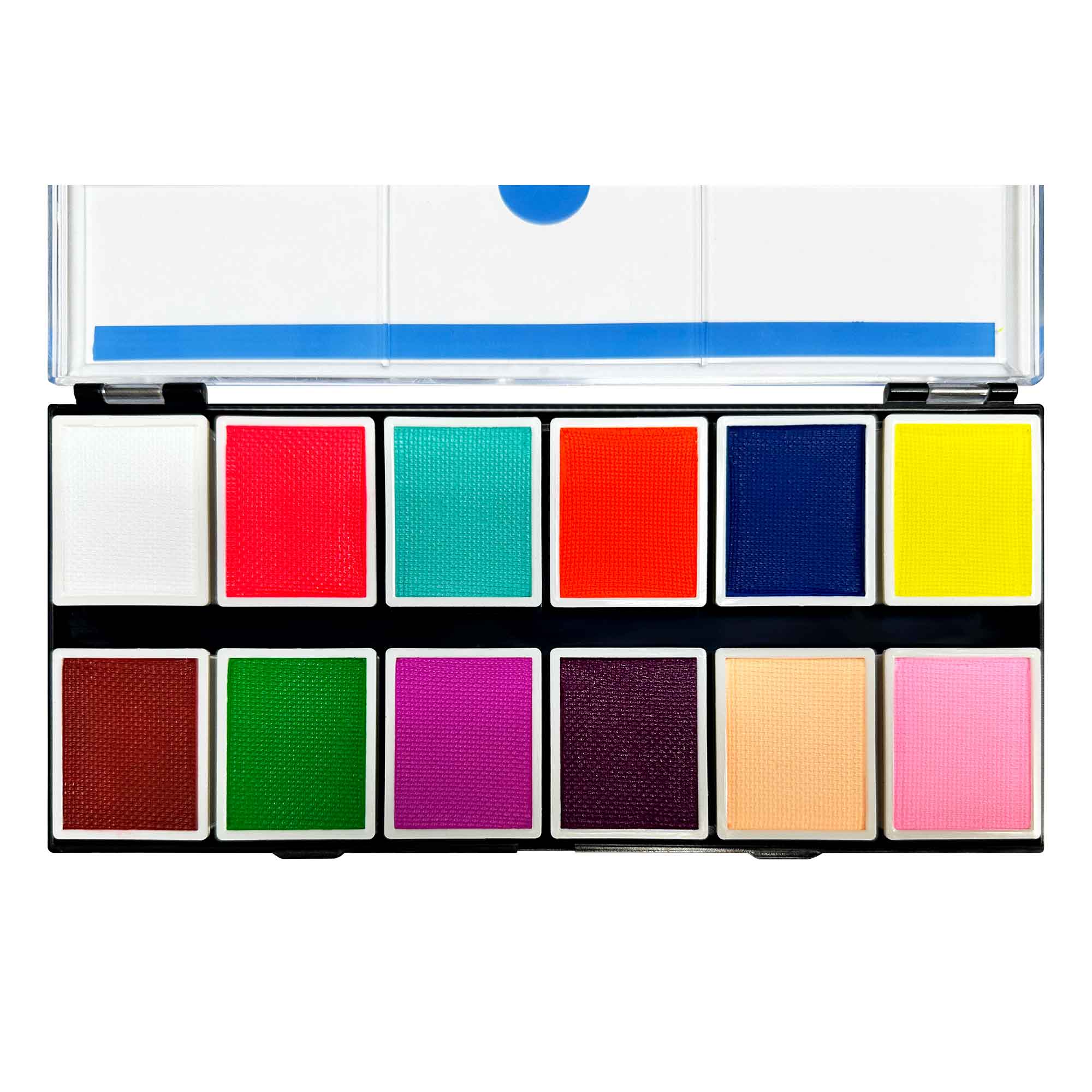 12 Color UV Water Activated Glow Body Paint Palette - Safe & Vibrant for Face & Body Art, Halloween, Cosplay & Festival Makeup