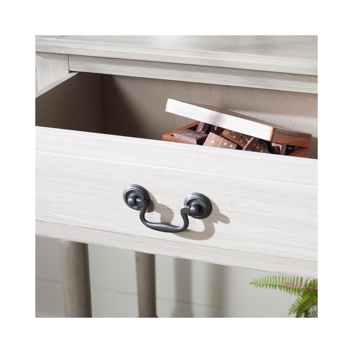 SAFAVIEH Home Collection Primrose Greige 2-Drawer Console Table - Modern Entryway Table with Storage for Living Room, Hallway & Foyer Decor