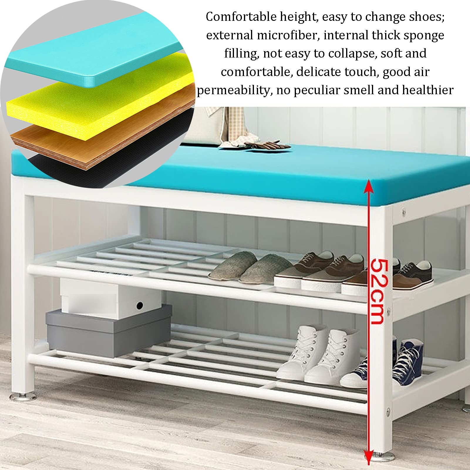 2-Tier Coat Rack Stand with Bench - Portable Metal Clothes Organizer for Hats, Handbags & Shoes | Perfect for Hallway, Bedroom & Entryway Storage Solutions