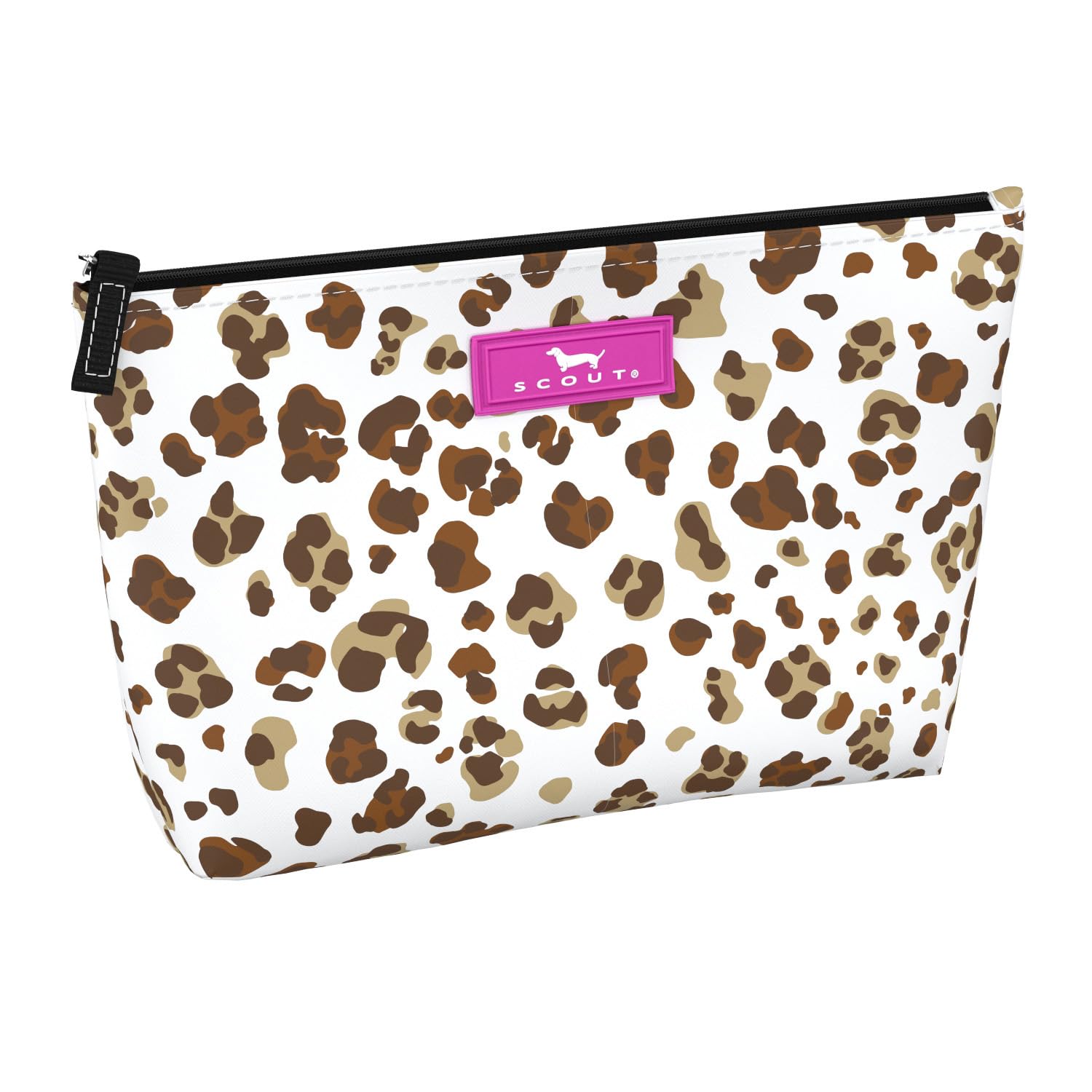 SCOUT Twiggy Makeup Bag - Slim Water-Resistant Cosmetic Pouch with Secure Zipper Closure, Easy to Clean & Compact for Travel | Perfect for Makeup, Toiletries & Essentials On-The-Go