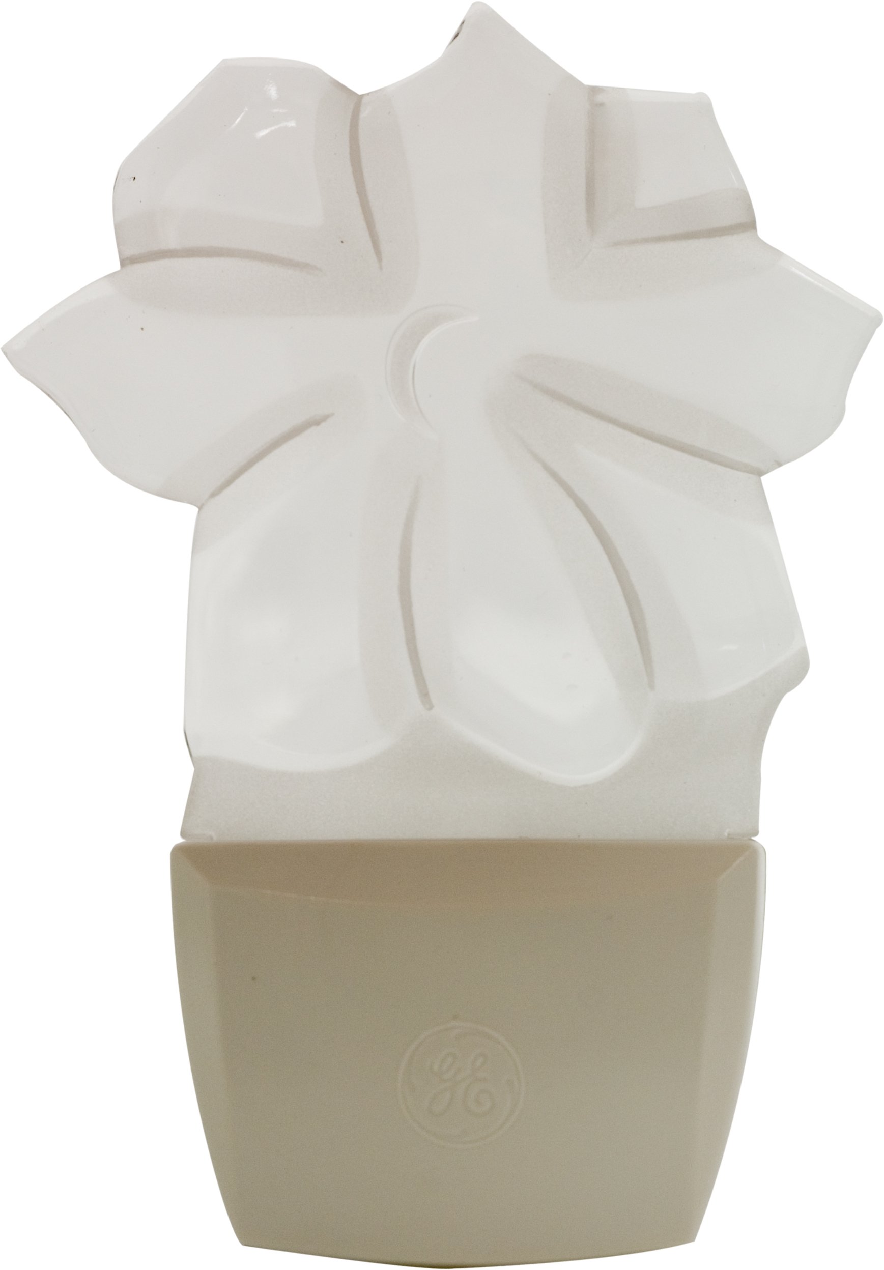 GE 51861 LED Etched Art Rose Design Night Light - Dimmable Plug-in Bedside Lamp for Nursery, Bedroom, Hallway & Bathroom - Romantic Ambiance & Safe Nighttime Lighting