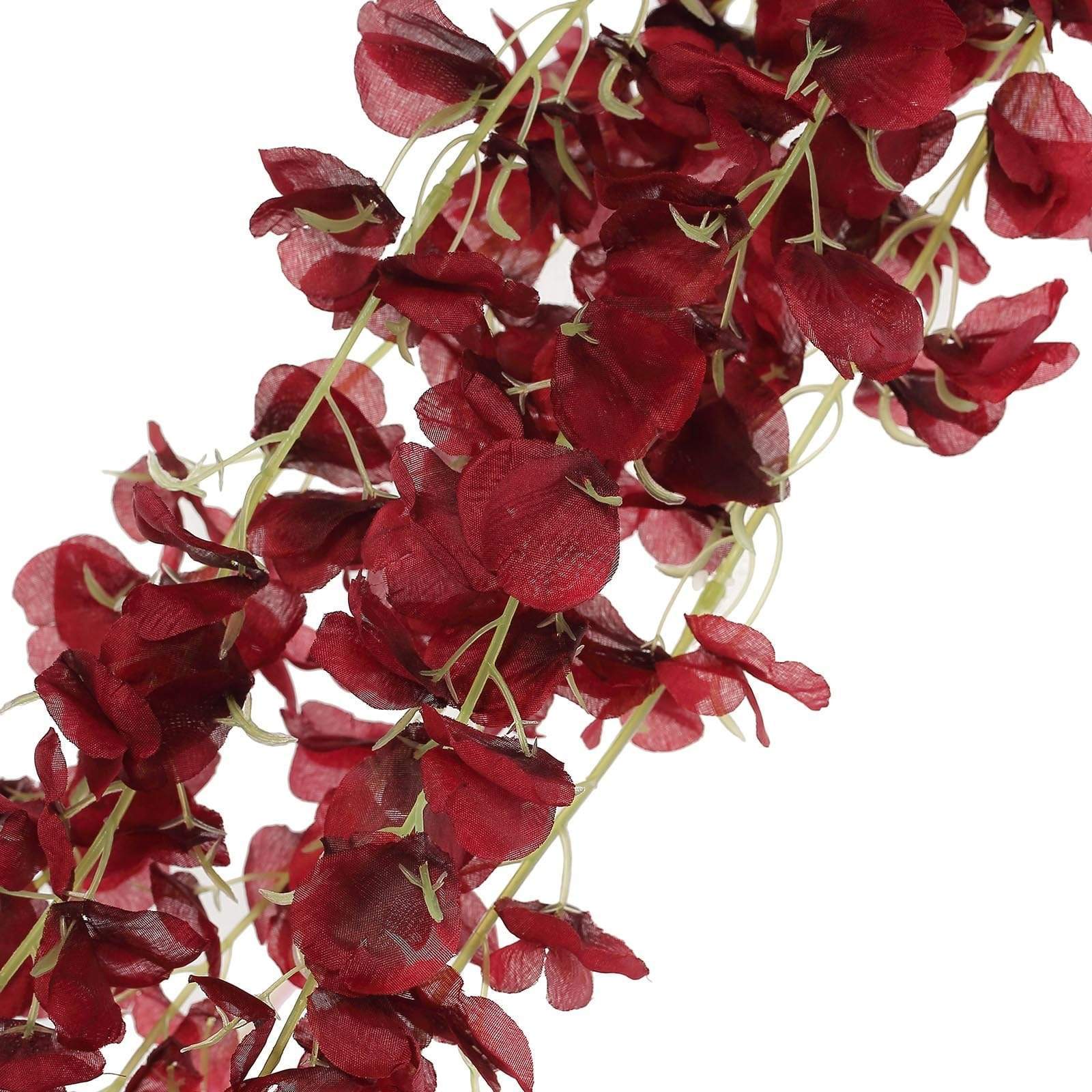 42 Inch Tall Artificial Silk Wisteria Hanging Vine Bush - Purple Faux Flowers for Home Decor, Wedding Centerpieces, Garden & Outdoor Party Decorations