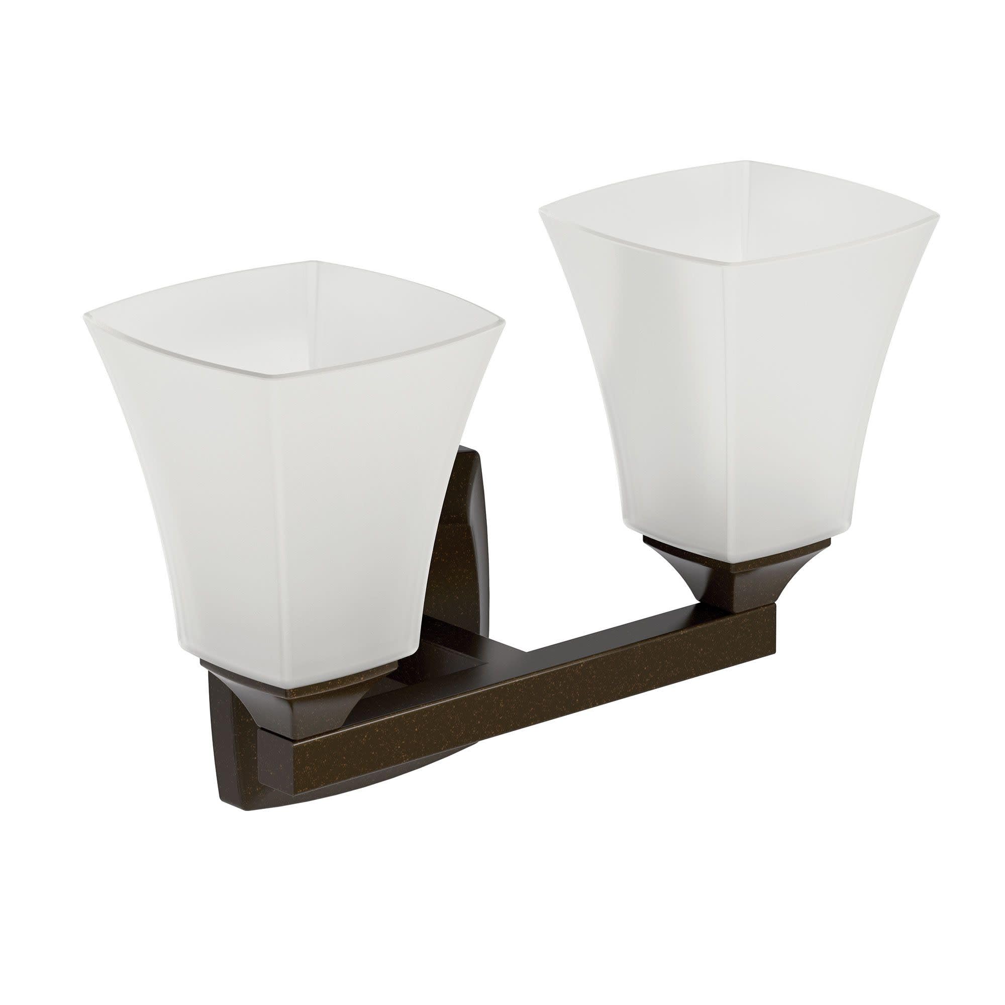 Moen YB5162ORB Voss 2-Light Oil Rubbed Bronze Bathroom Vanity Light Fixture with Frosted Glass - Perfect for Modern Bathrooms, Powder Rooms & Spa-Like Retreats