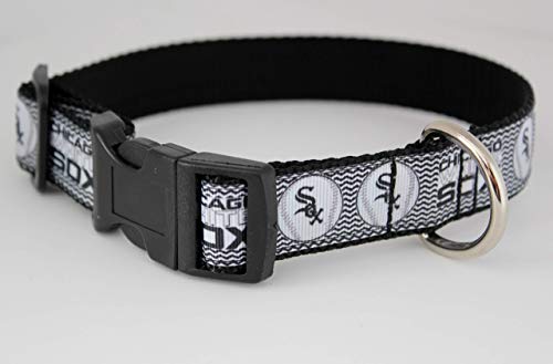 Chicago White Sox Baseball Dog Collar - Adjustable Pet Collar for Small Medium Large Dogs - Perfect for Game Day, Walks & Team Spirit Accessories