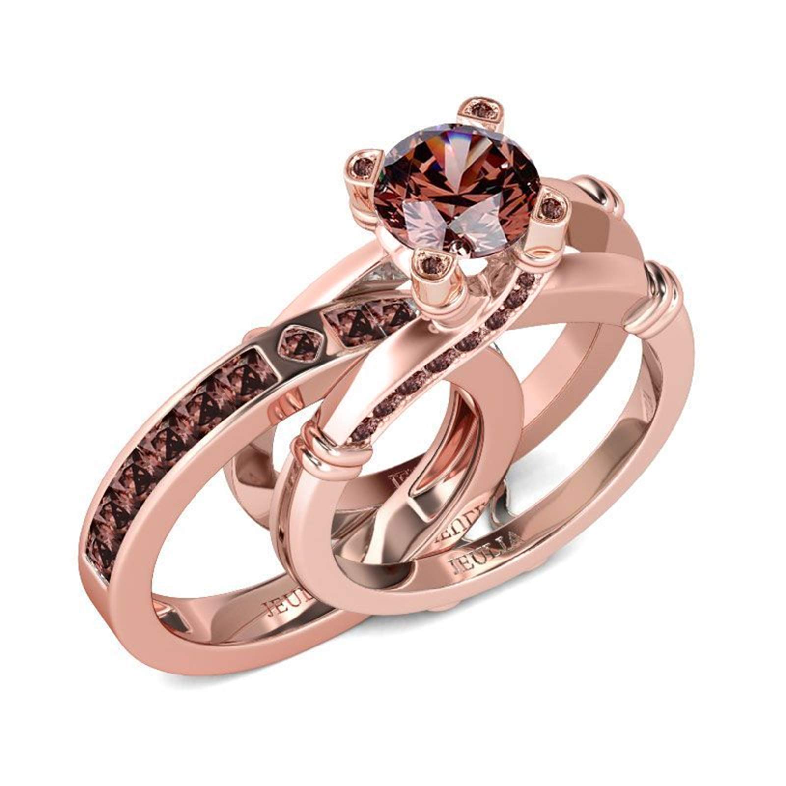 Jeulia Diamond Band Rings for Women - Sterling Silver CZ Interchangeable Ring Sets | Wedding, Engagement, Anniversary, Promise & Bridal Jewelry Gifts | Perfect for Proposals, Vow Renewals & Special Occasions