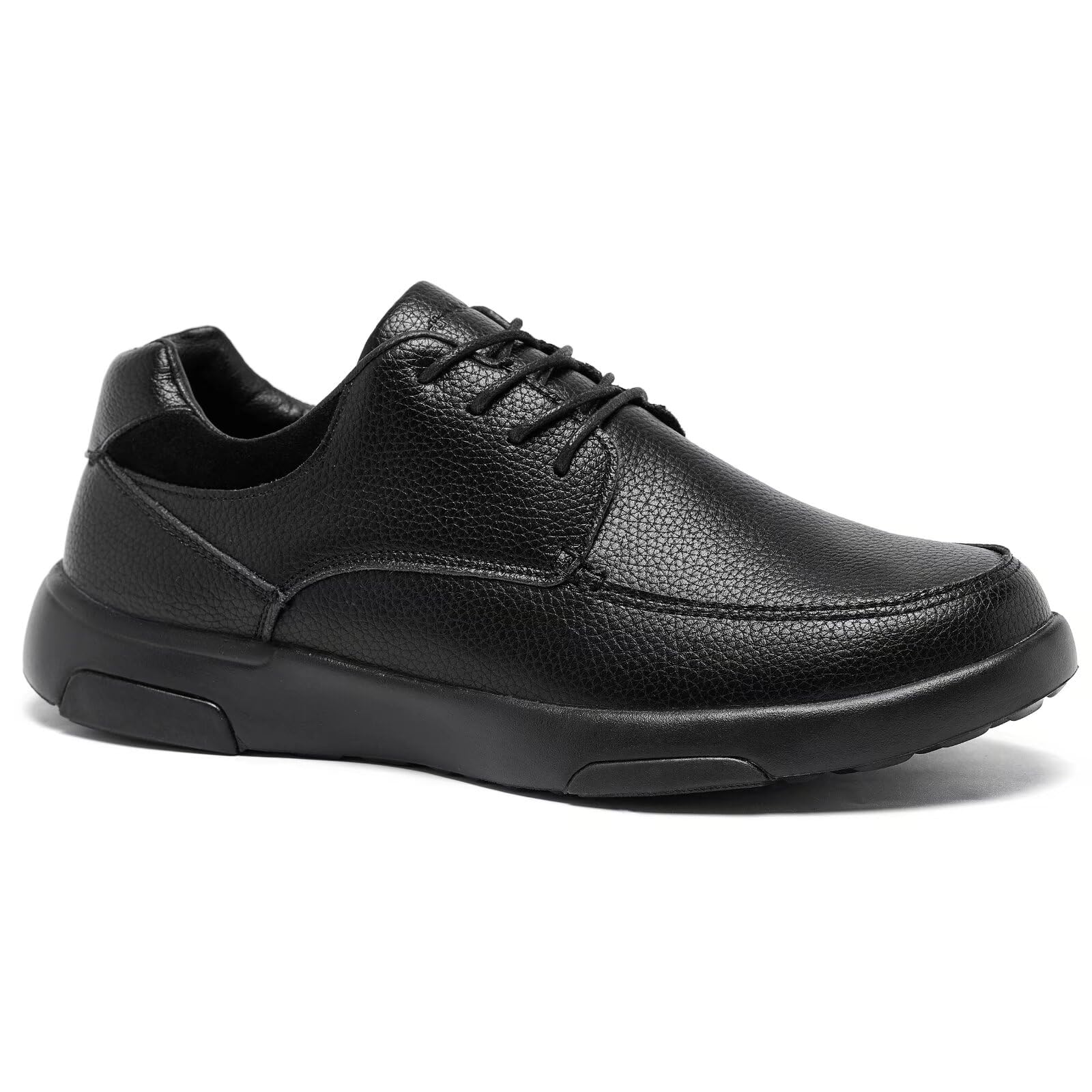 OrthoComfoot Men's Orthopedic Leather Dress Shoes - Arch Support Walking Sneakers for Plantar Fasciitis & Flat Feet Relief | Comfortable Business Casual Shoes for Heel Pain | Perfect for Office Work, Daily Walking & Travel