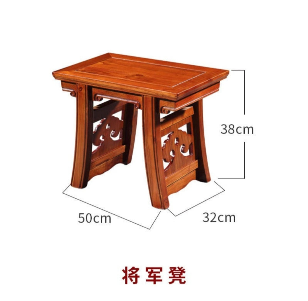 Premium African Rosewood Tea Table Set - Handcrafted Wooden Coffee Table with Matching Stools for Living Room, Lounge, or Garden Decor