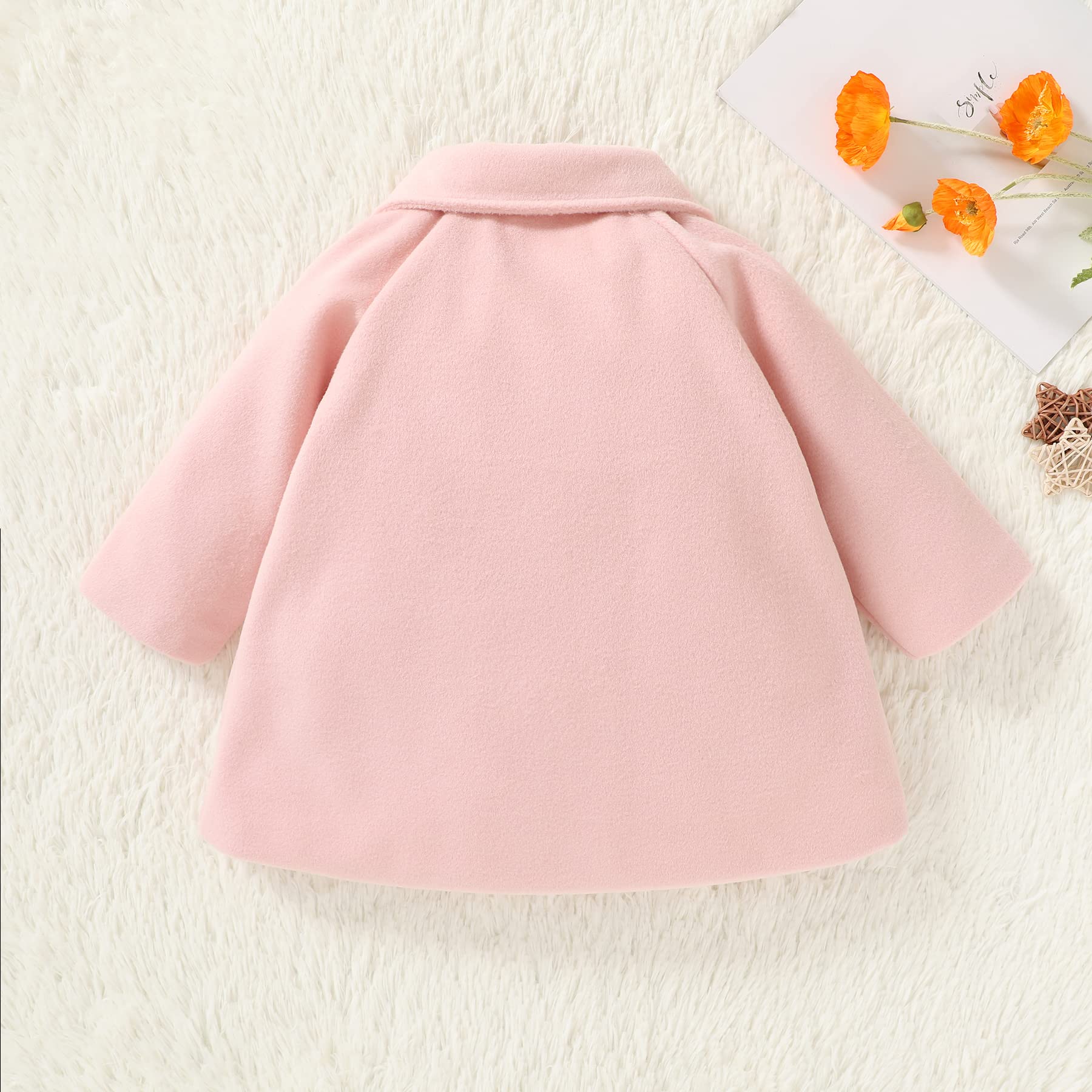 JEELLIGULAR Toddler Baby Girl Winter Coat - Warm Thick Jacket with Button Closure for Fall & Winter - Cute Outerwear Set for Girls 1-3 Years | Perfect for Playdates, Outdoor Adventures & Holiday Photos