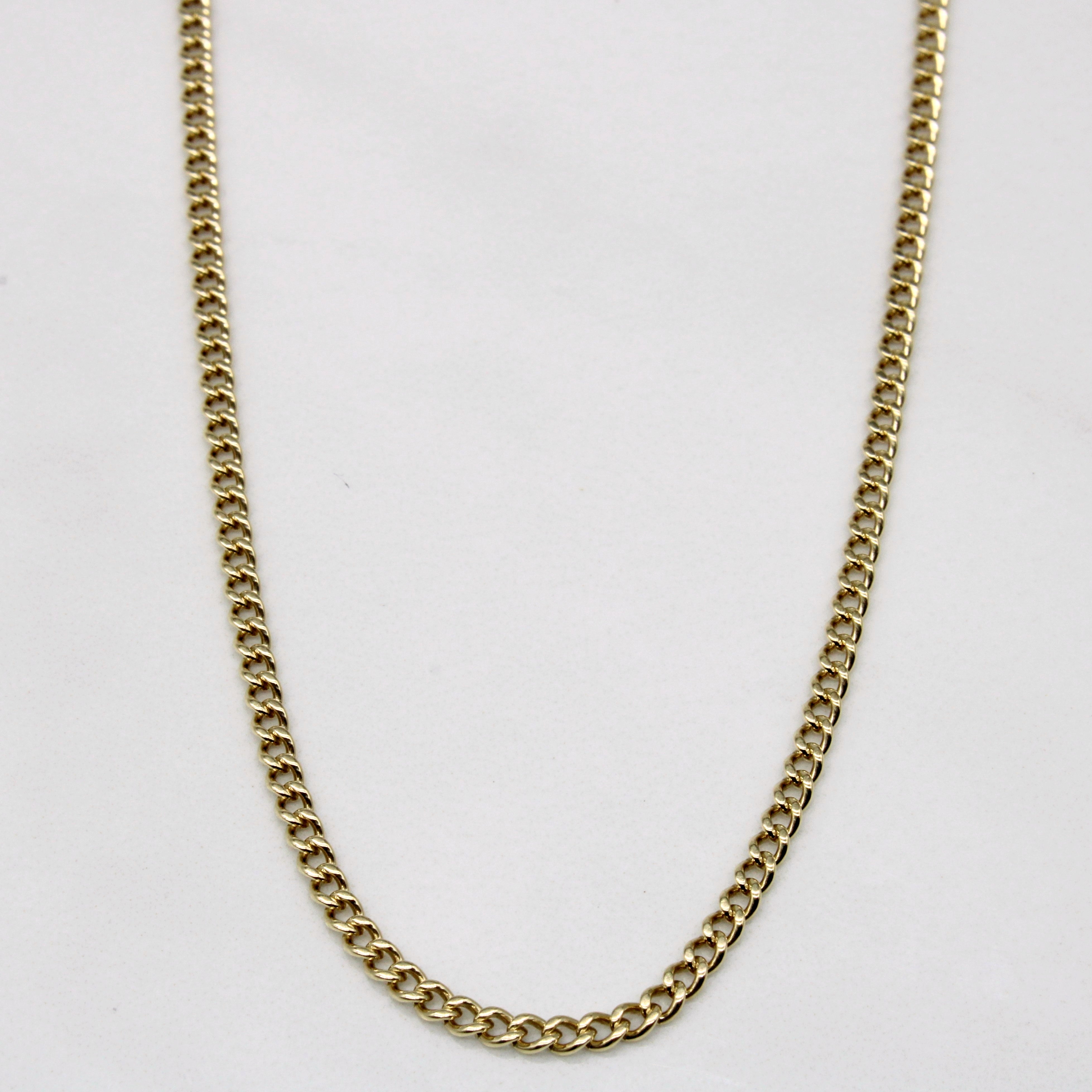 10K Yellow Gold Curb Link Chain Necklace 24 Inch - Elegant Layering Jewelry for Women, Perfect for Everyday Wear, Parties and Special Occasions