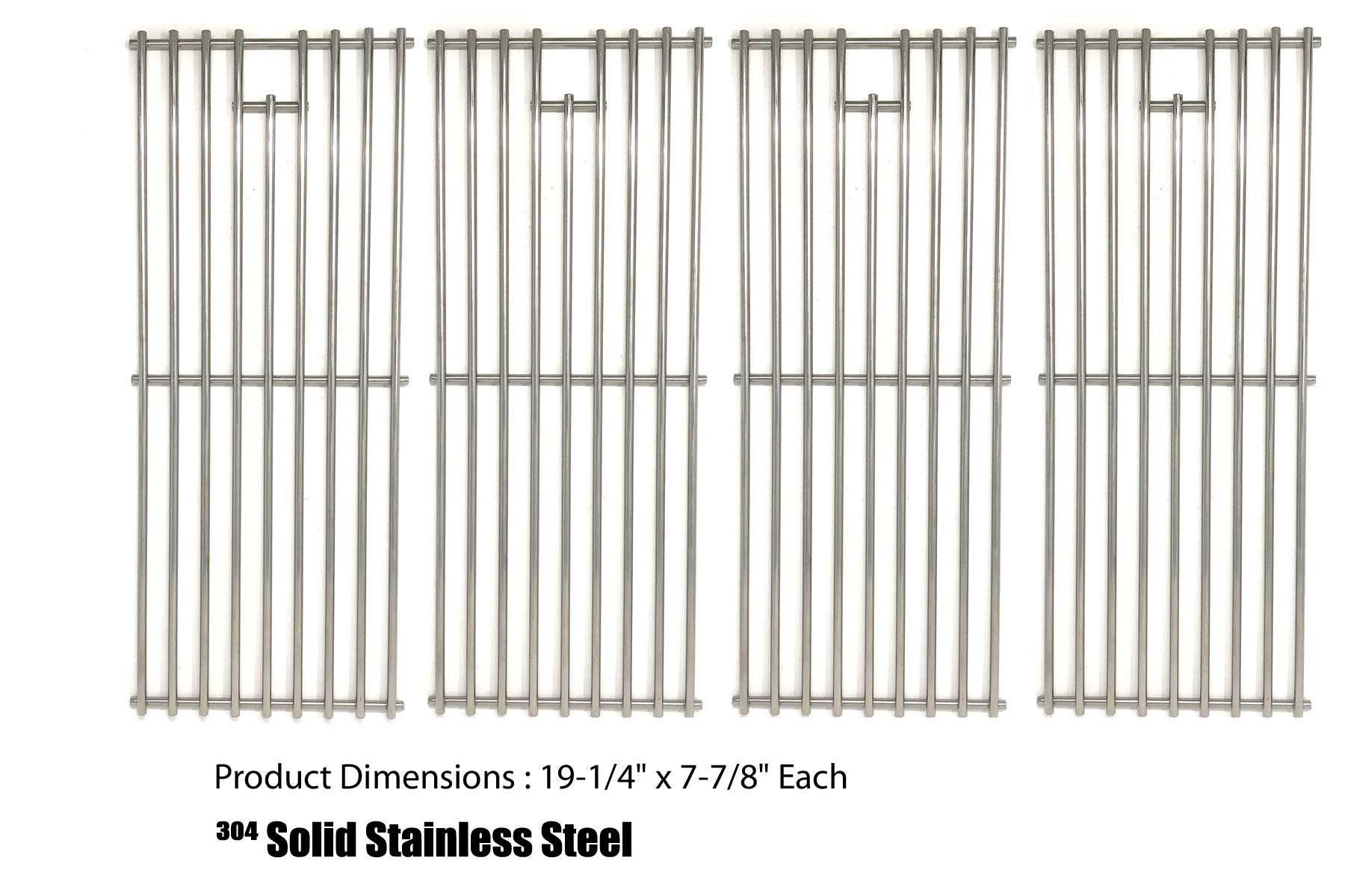 Heavy Duty Replacement Grill Grates for Nexgrill 720-0584A & Perfect Flame 720-0335 Gas Grills - 4-Piece Set - Durable Cast Iron Cooking Grates for BBQ, Grilling Steaks, Burgers and Vegetables