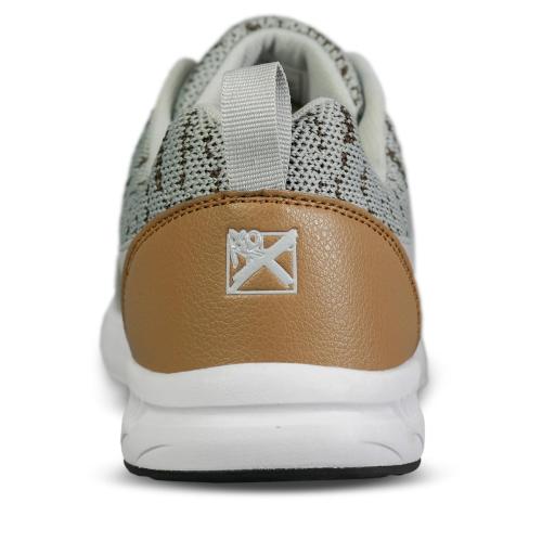 KR Strikeforce Flyer Mesh Lite Grey/Tan Men's Bowling Shoes - Lightweight & Breathable for Competitive Bowling & League Play