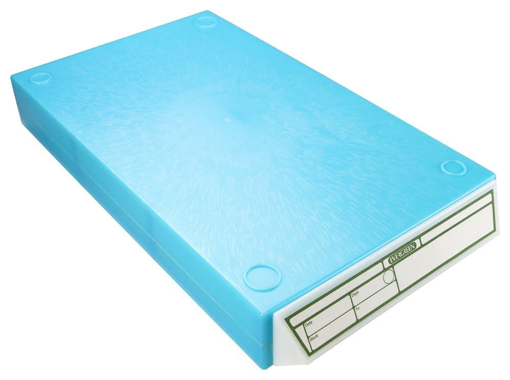 Caplugs Evergreen 258-4202-B10 Cassette File Cabinet Drawers - Holds 250 Embedding Rings or 400 Cassettes, Light Blue Polystyrene Storage Solution | Perfect for Lab Organization, Sample Storage & Office Filing Systems