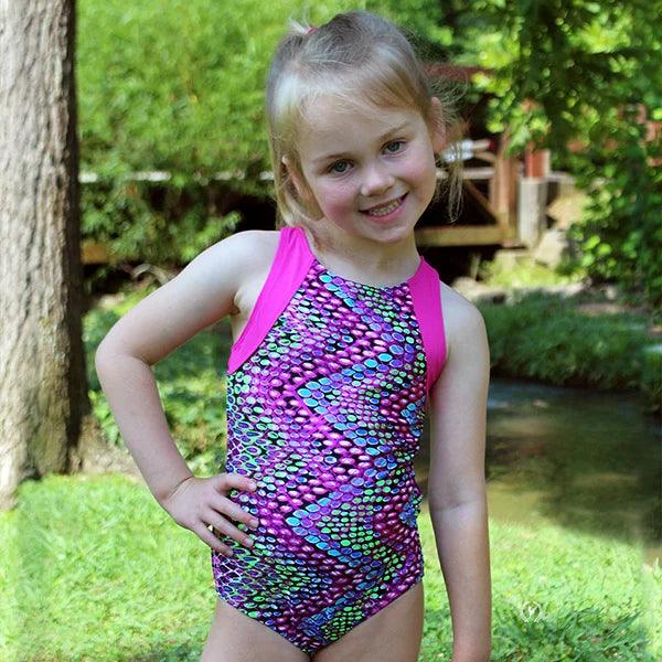 Eurotard Girls & Womens Dizzy Dots Metallic Foil Gymnastics Leotard - Racerback Dancewear for Ballet, Cheerleading & Performance - Sparkly Costume for Competitions & Recitals