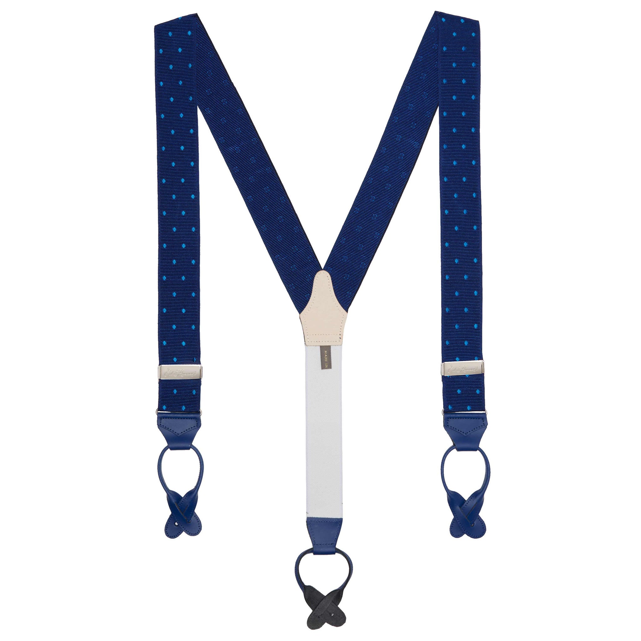 Blue and Sapphire Web Pattern Spot Braces - Comfortable & Stylish Support for Everyday Wear & Active Lifestyles