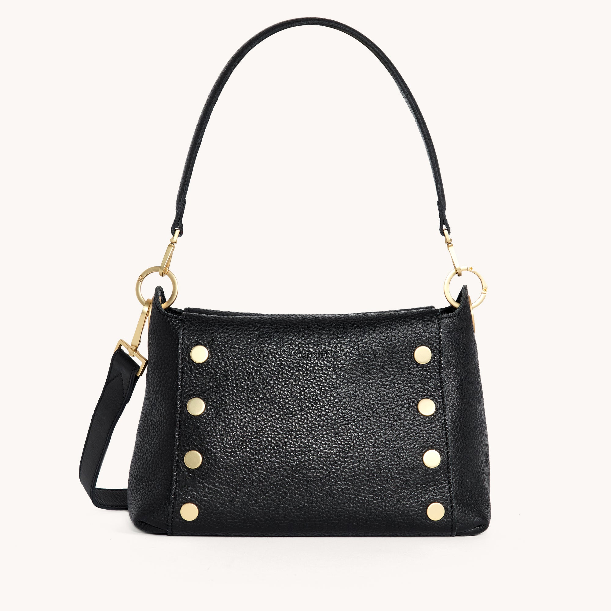 Bryant Black & Brushed Gold Red Zip Medium Crossbody Bag - Stylish & Functional for Work, Travel & Everyday Use