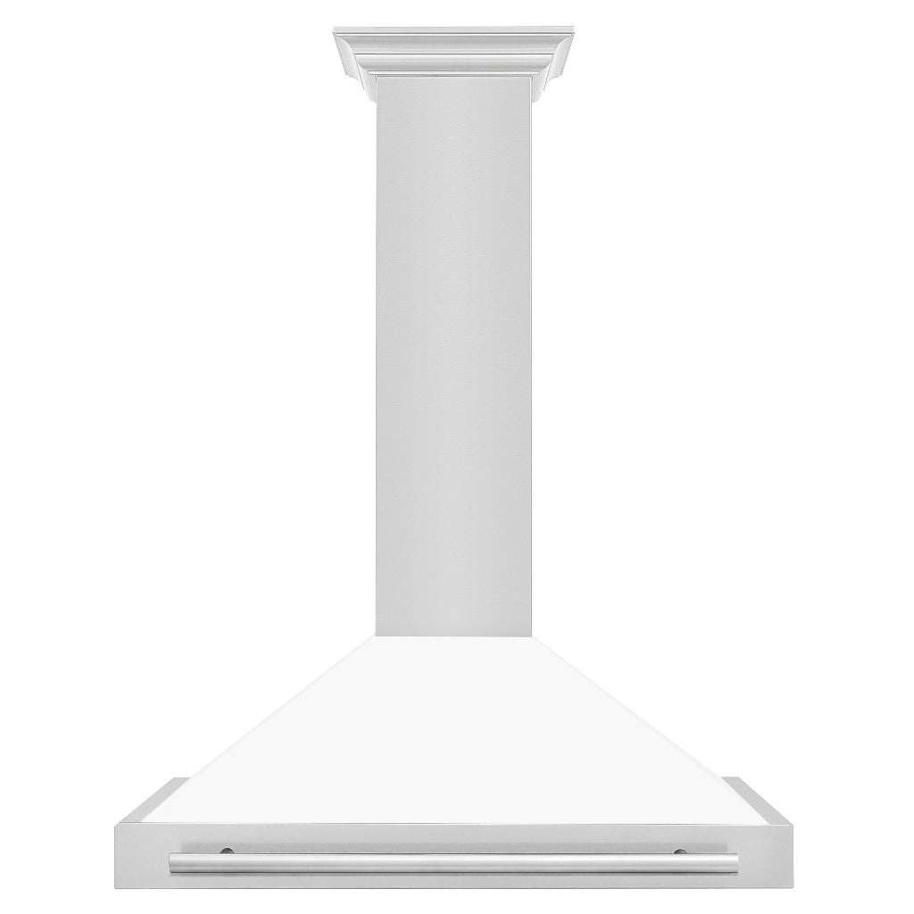 ZLINE 48 Inch Convertible Stainless Steel Range Hood with Stainless Steel Handle - Multiple Colored Shell Options (KB4STX 48) | Powerful Kitchen Ventilation for Gas & Electric Stoves | Perfect for Modern Home Cooking & Professional Chefs