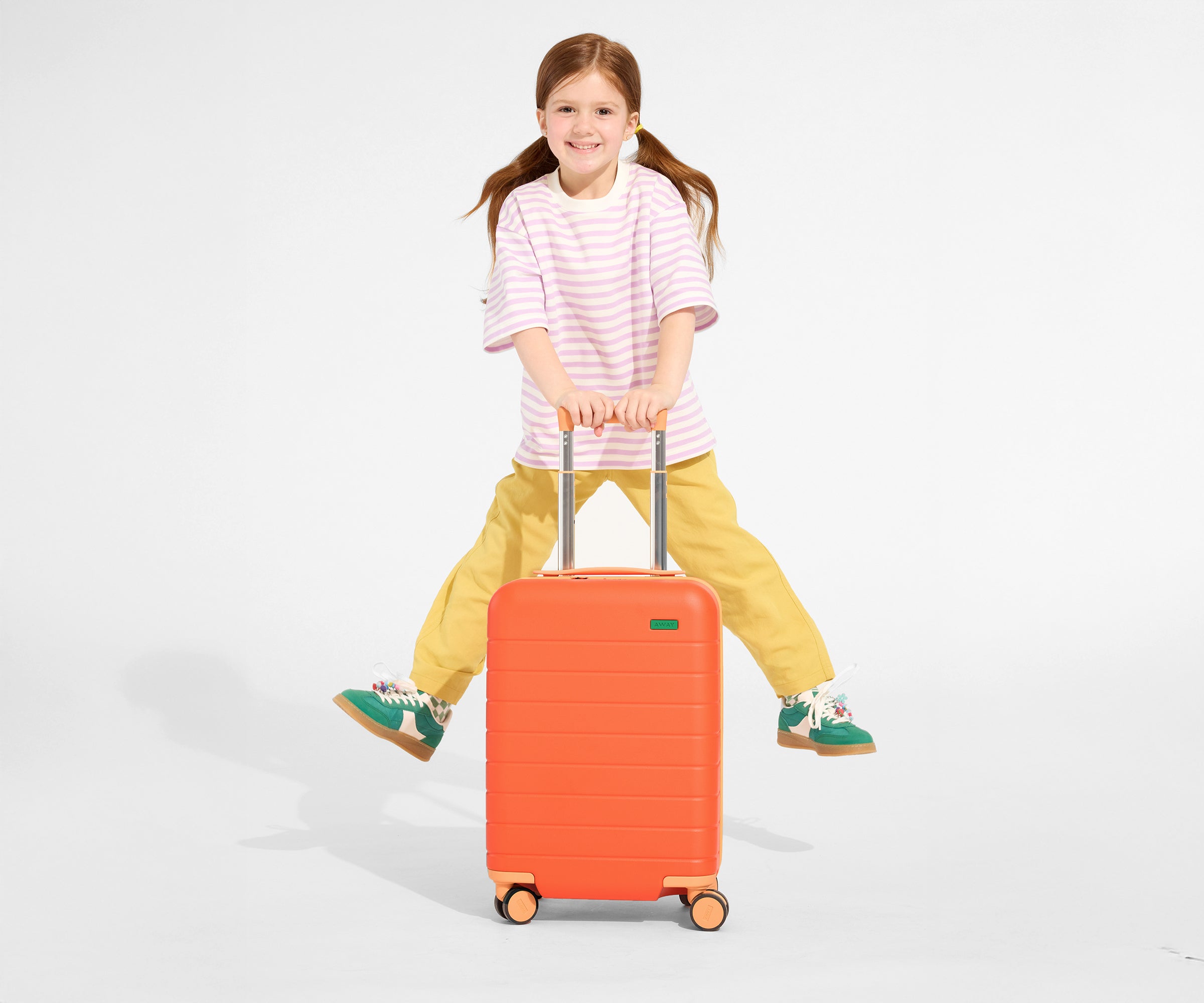 Kids' Poppy Orange Carry-On Luggage - Lightweight & Durable Travel Suitcase for Children - Perfect for Airplane Trips & Family Vacations