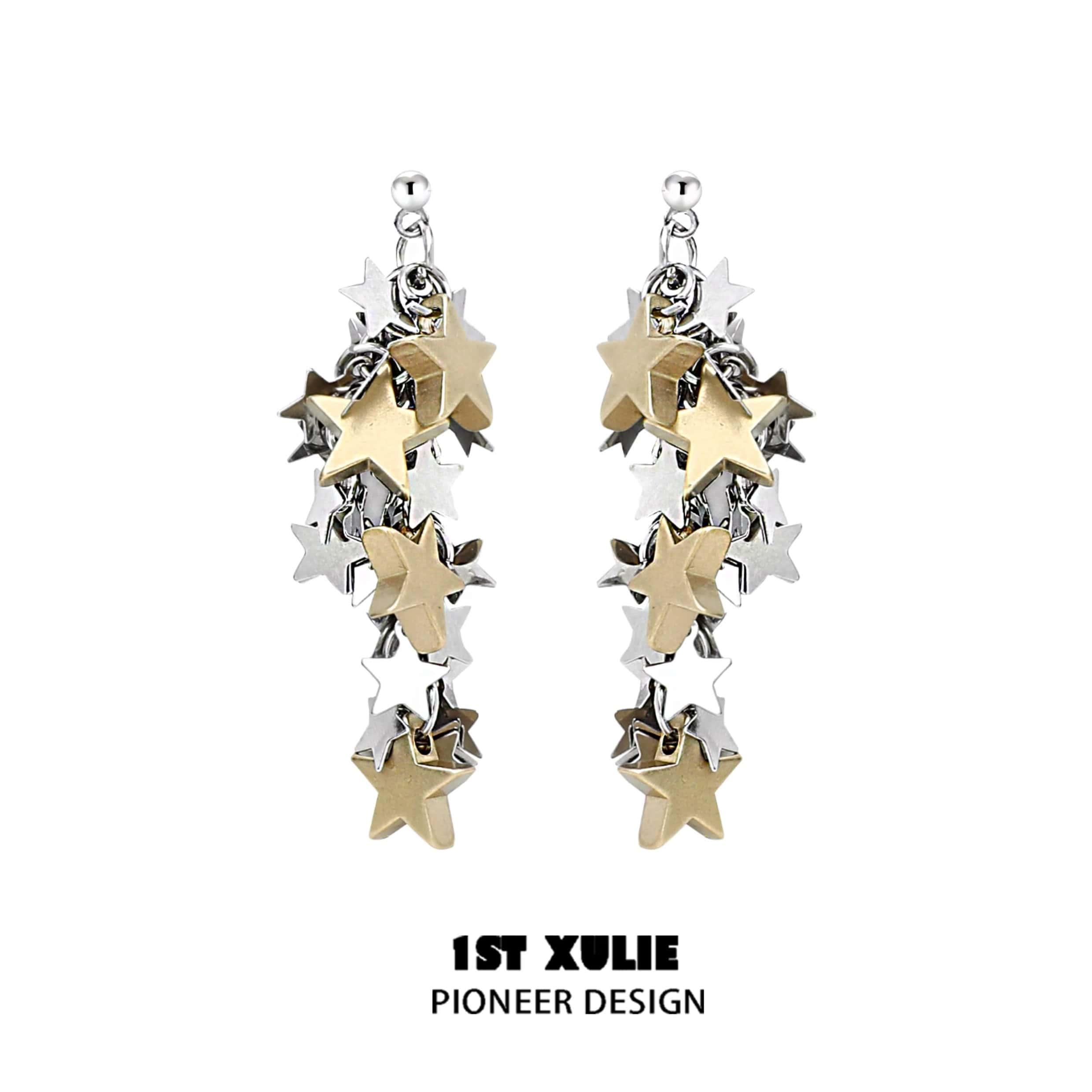 Wishtar Kids Star Earrings - Hypoallergenic Copper Alloy Stud Earrings for Girls | Perfect for Birthday Gifts, School Events & Dress-Up Play
