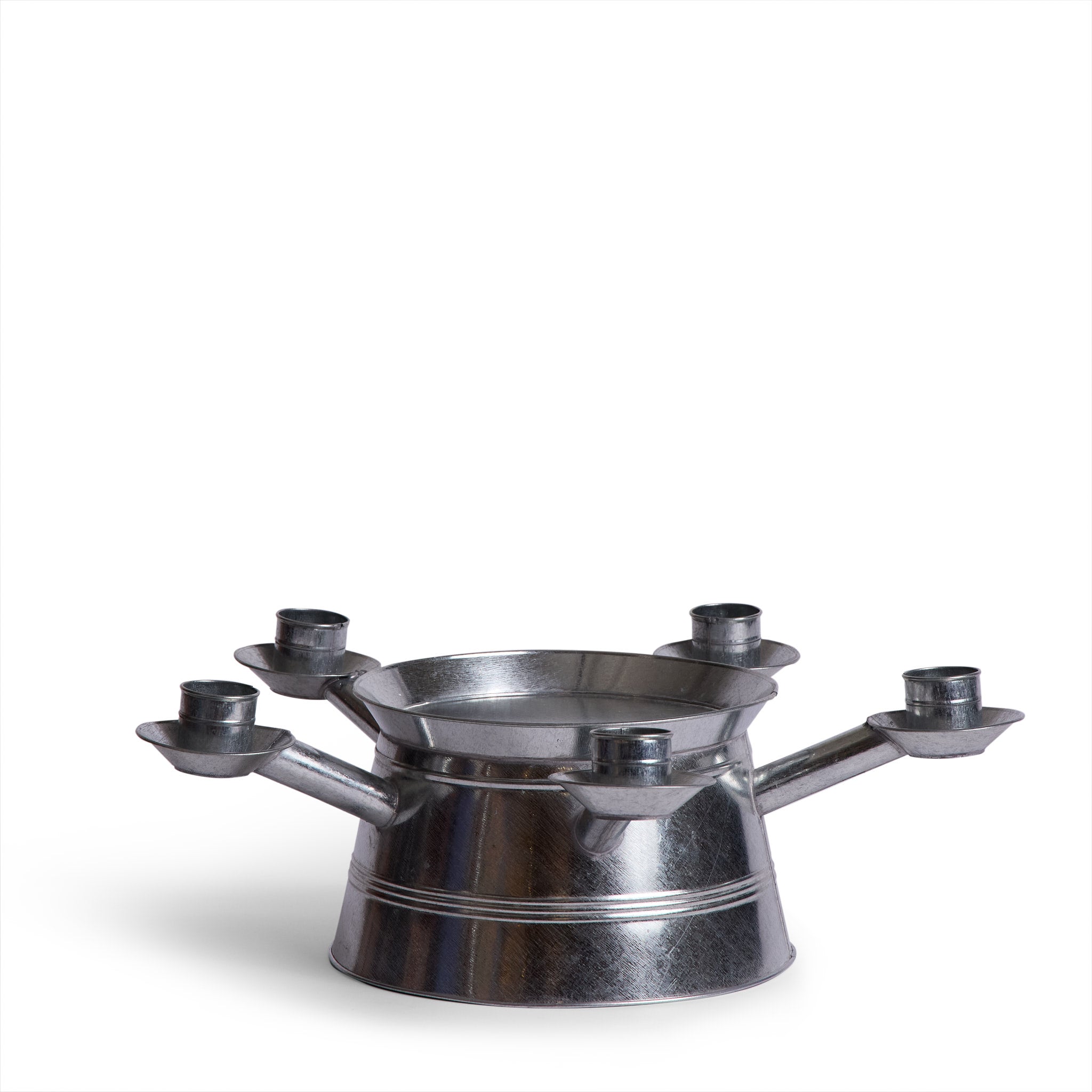 Galvanized Steel Candle Tower - Rustic Decorative Candle Holder for Home, Wedding & Outdoor Events - Perfect for Patio, Garden & Table Centerpieces