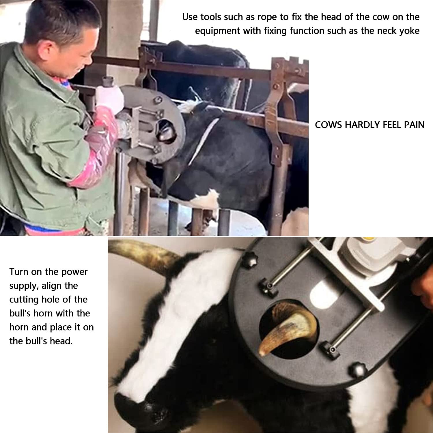 Electric Cattle Dehorner for Adult Cows & Sheep - Professional Horn Cutter Machine for Large Livestock - Safe & Efficient Horn Removal for Farms and Ranches