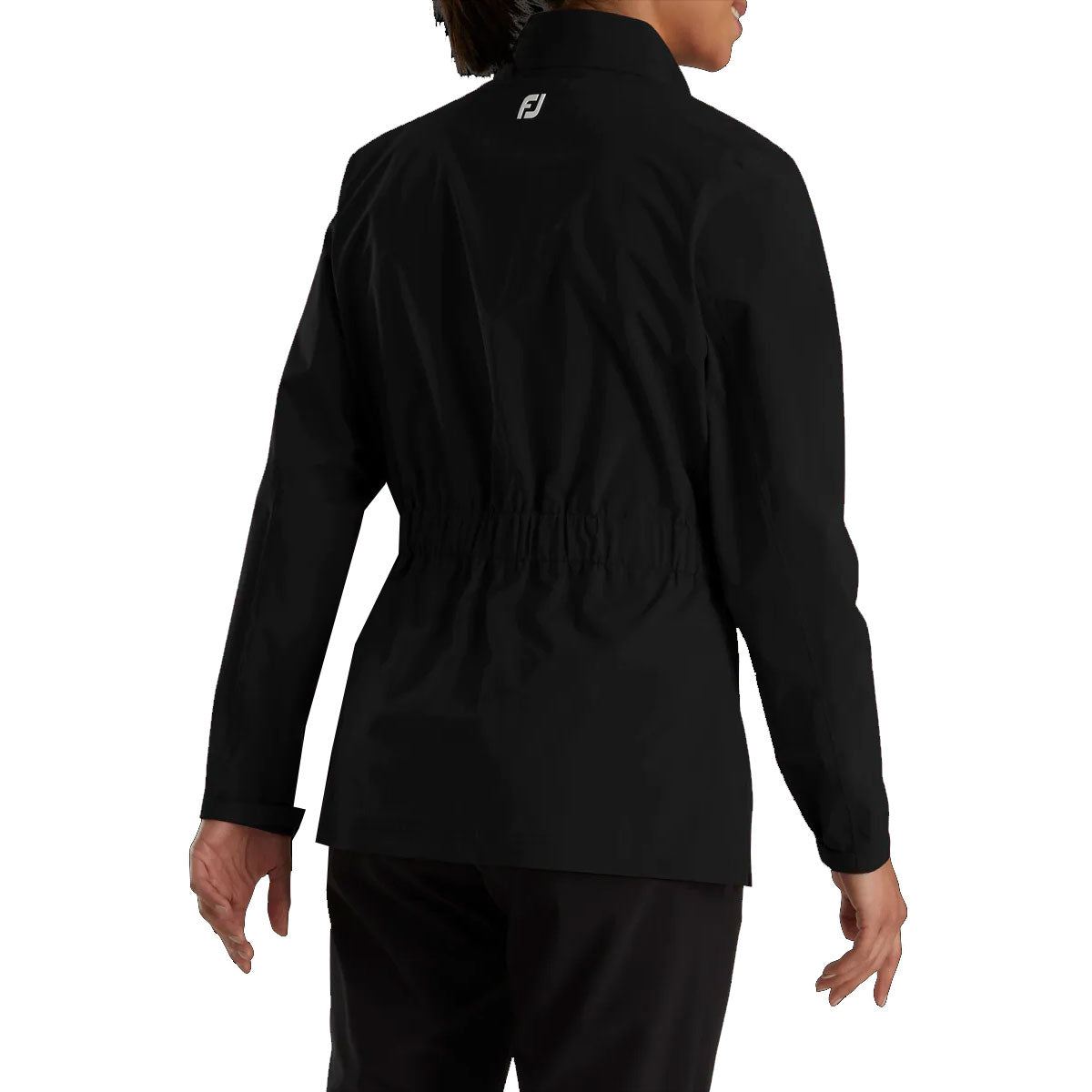 FootJoy HydroLite Black Women's Waterproof Golf Rain Jacket - Lightweight & Breathable for All-Weather Play | Perfect for Rainy Days & Windy Courses