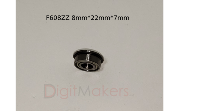 High-Quality F608ZZ Flange Ball Bearing - 8x22x7mm Miniature Bearing for Skateboards, Fidget Spinners & Small Motors - Durable Steel Construction with Rubber Seals