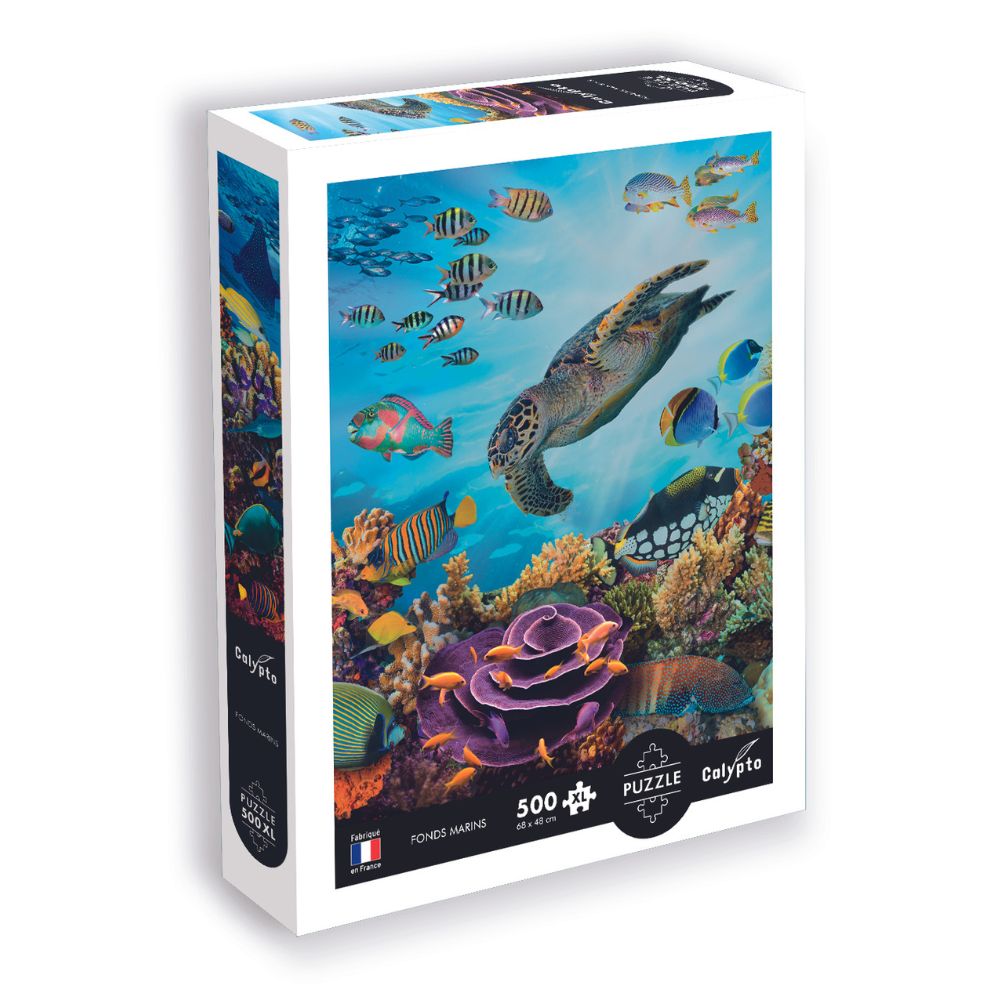 500-Piece Calypto Jigsaw Puzzle - Extra Large Seabed Underwater Scene - Perfect for Family Game Night & Stress Relief Activities