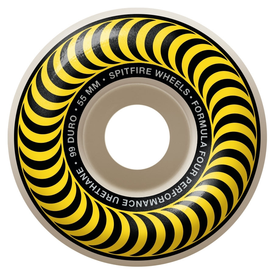 Spitfire F499 55mm Classic Skateboard Wheels - High Performance for Street & Park Skating