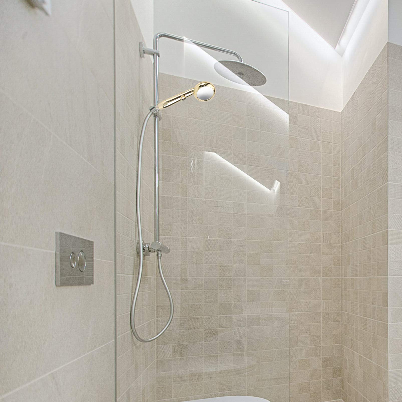 High Pressure Shower Head with 6 Spray Modes - Adjustable Rainfall Shower Nozzle for Bathroom - Perfect for Relaxing Spa Experience at Home