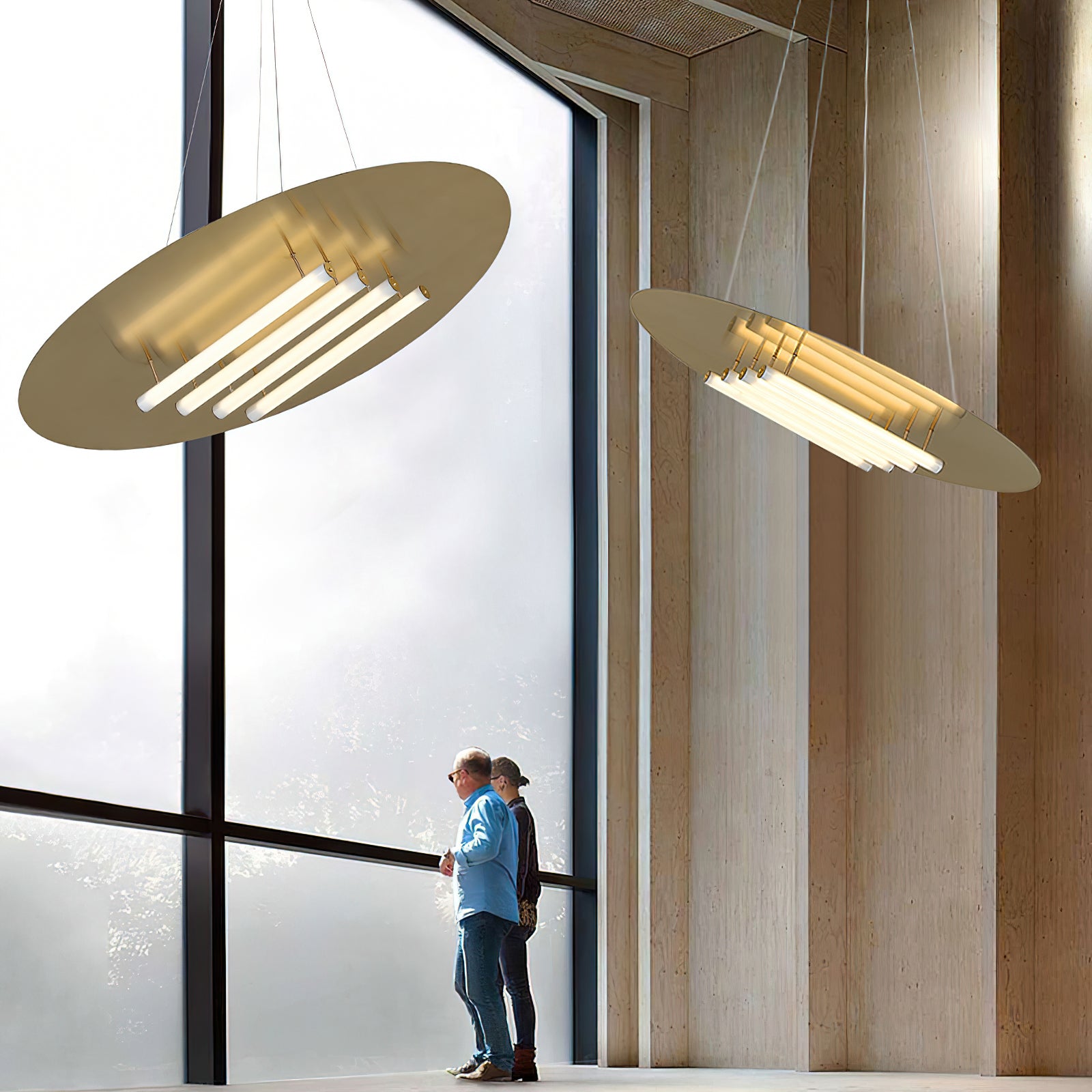 Modern Big Disc Pendant Lamp - Stylish Ceiling Light Fixture for Dining Room, Kitchen Island & Living Room Decor