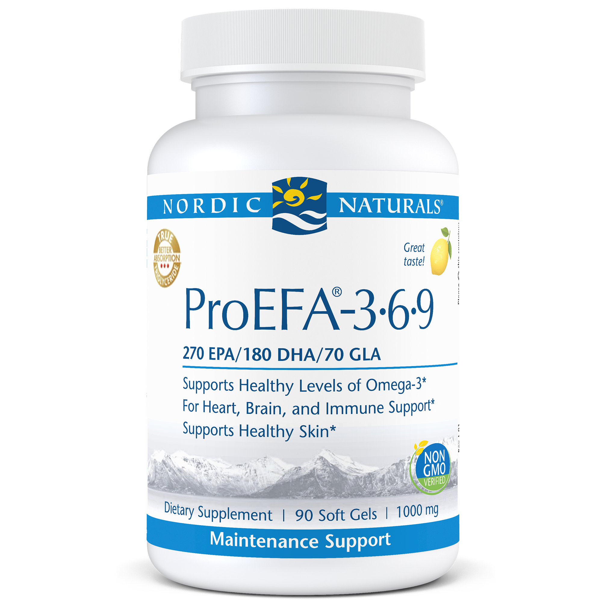 Nor Proefa 1000mg Omega-3 Fish Oil Softgels - 90 Count - Supports Heart, Brain & Joint Health - Premium EPA & DHA Supplement for Adults - Daily Wellness & Active Lifestyle