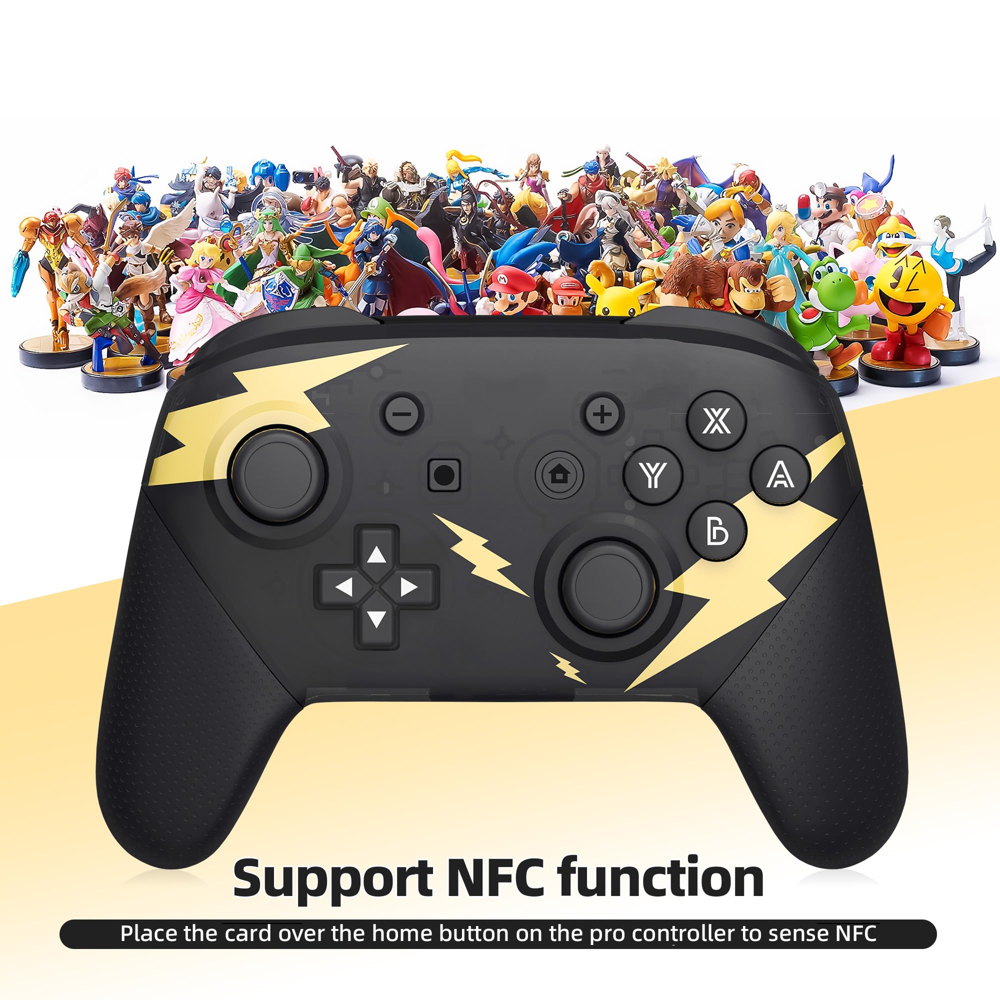 Nintendo Switch Pro Controller - Wireless Gamepad with Carrying Case, NFC, Dual Vibration, Screenshot & Wake-up Function | Replacement Remote for Switch | Perfect for Gaming at Home or On-the-Go