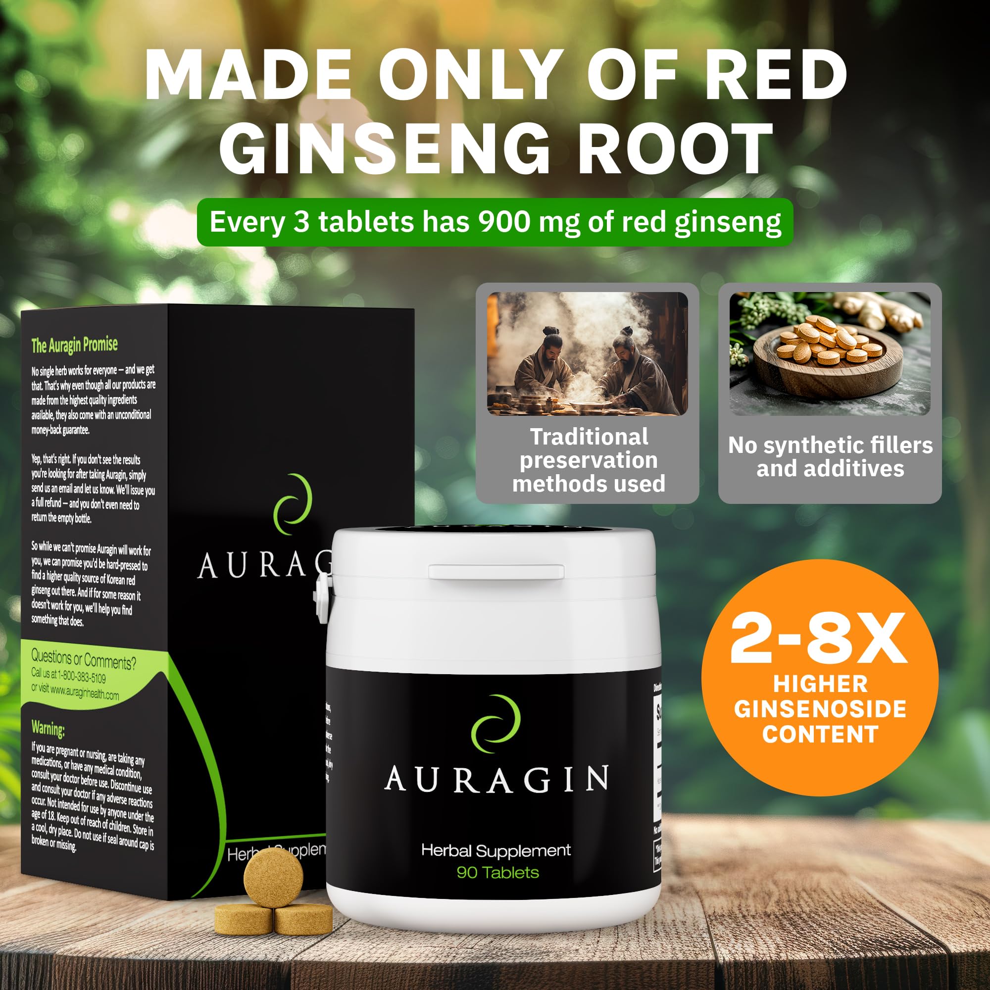 Premium Korean Red Ginseng Supplement – 100% Pure 6-Year-Old Panax Ginseng Root – No Additives – Made in Korea – Boost Energy, Immunity & Focus – Perfect for Busy Professionals & Students
