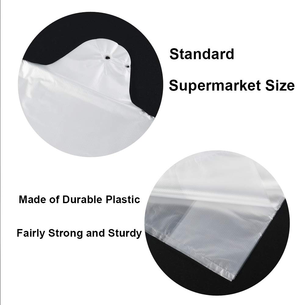 Morcte Clear Plastic T-Shirt Shopping Bags with Handles - 800 Pack | Durable Grocery Bags for Retail Stores, Boutiques & Clothing Shops | Perfect for Merchandise Display & Customer Convenience