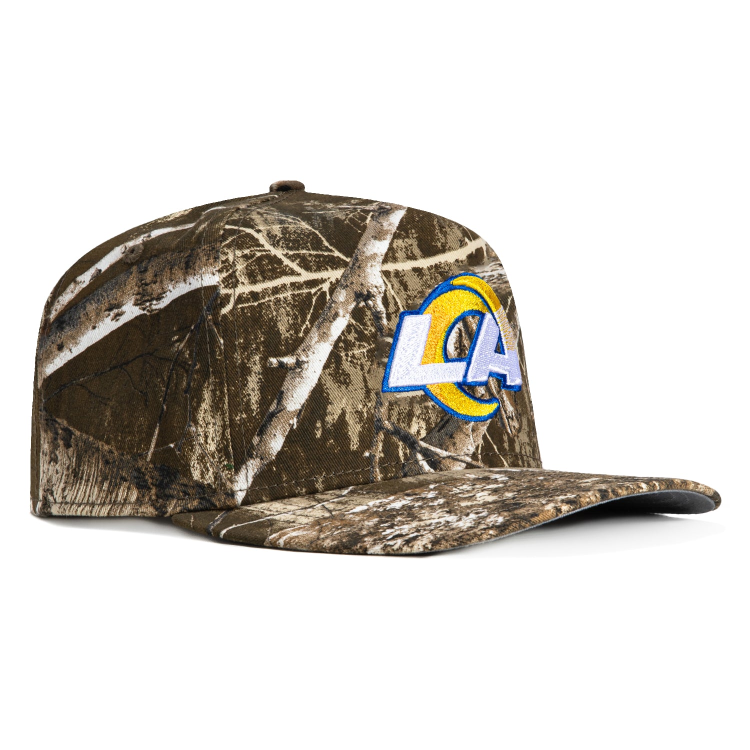 New Era 9Fifty A-Frame Los Angeles Rams Snapback Hat - Realtree Camo Adjustable Baseball Cap for NFL Fans, Sports Enthusiasts - Perfect for Game Day, Tailgating, and Outdoor Activities