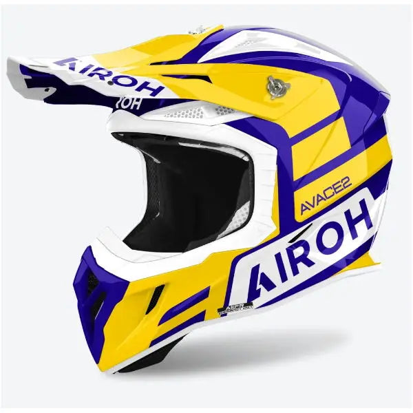 Airoh Aviator Ace 2 Sake Gloss Yellow Motorcycle Helmet - Lightweight Full Face Helmet for Street & Racing Bikes - Perfect for Urban Commuting & Track Days