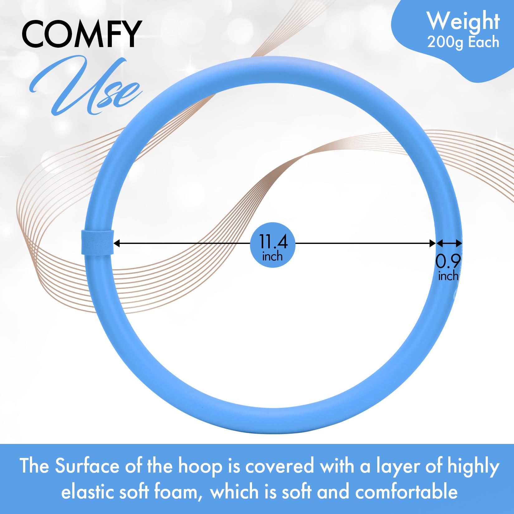 Weighted Arm Hoop for Adults - Mini Hula Hoop for Upper Body Workout - Strengthen Arms & Shoulders - Lightweight Portable Fitness Equipment - Perfect for Home Gym, Office Breaks & Outdoor Exercise