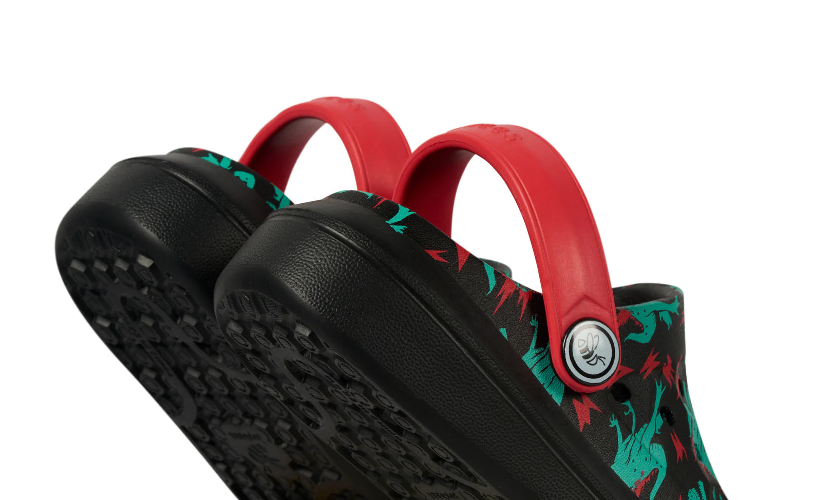 Joybees Dino Bolt Red Kids' Varsity Clogs - Comfortable Slip-On Shoes for Boys & Girls - Perfect for School, Playground & Outdoor Activities