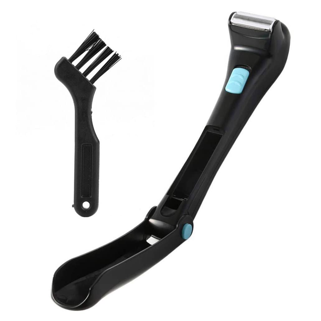 Foldable Electric Back Hair Shaver for Men with Long Handle - Painless Body Hair Remover & Trimmer - Perfect for Back, Chest, and Shoulder Grooming at Home or Travel