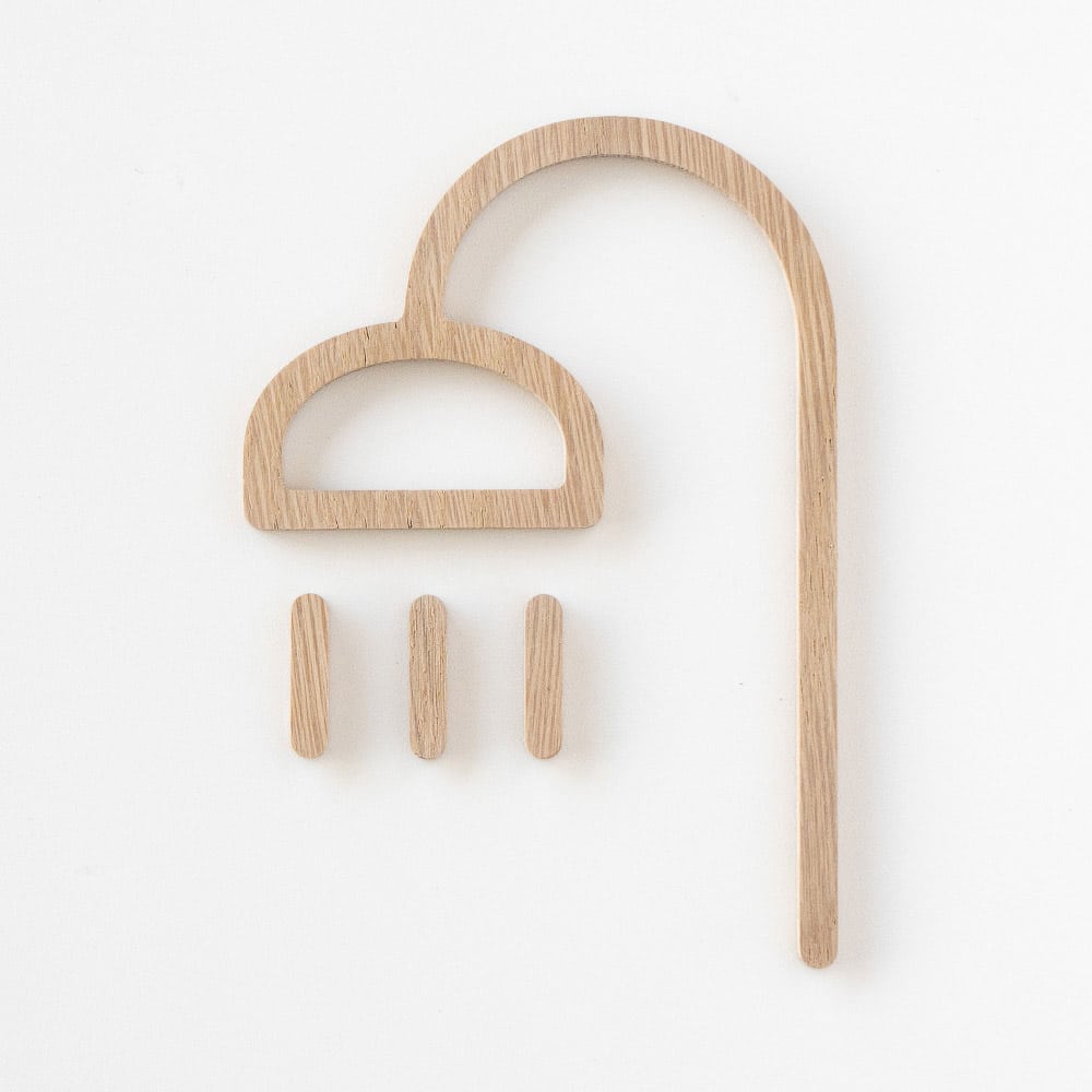 MOHEIM White Oak Shower Door Sign - Elegant Bathroom Decor for Spa-Like Relaxation at Home