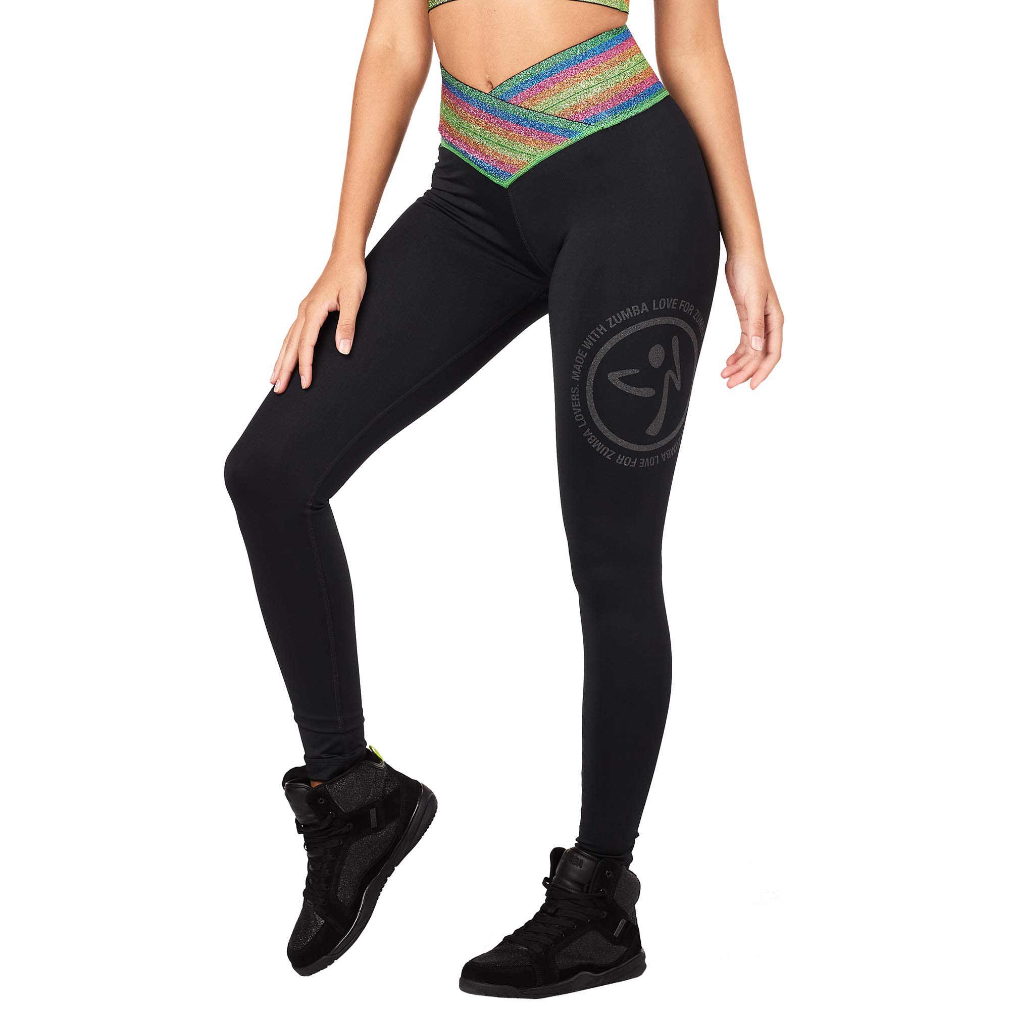 ZUMBA High Waisted Yoga Pants for Women - Tummy Control Compression Leggings for Workout, Dance & Fitness | Butt Lifting Activewear for Gym, Running & Daily Wear